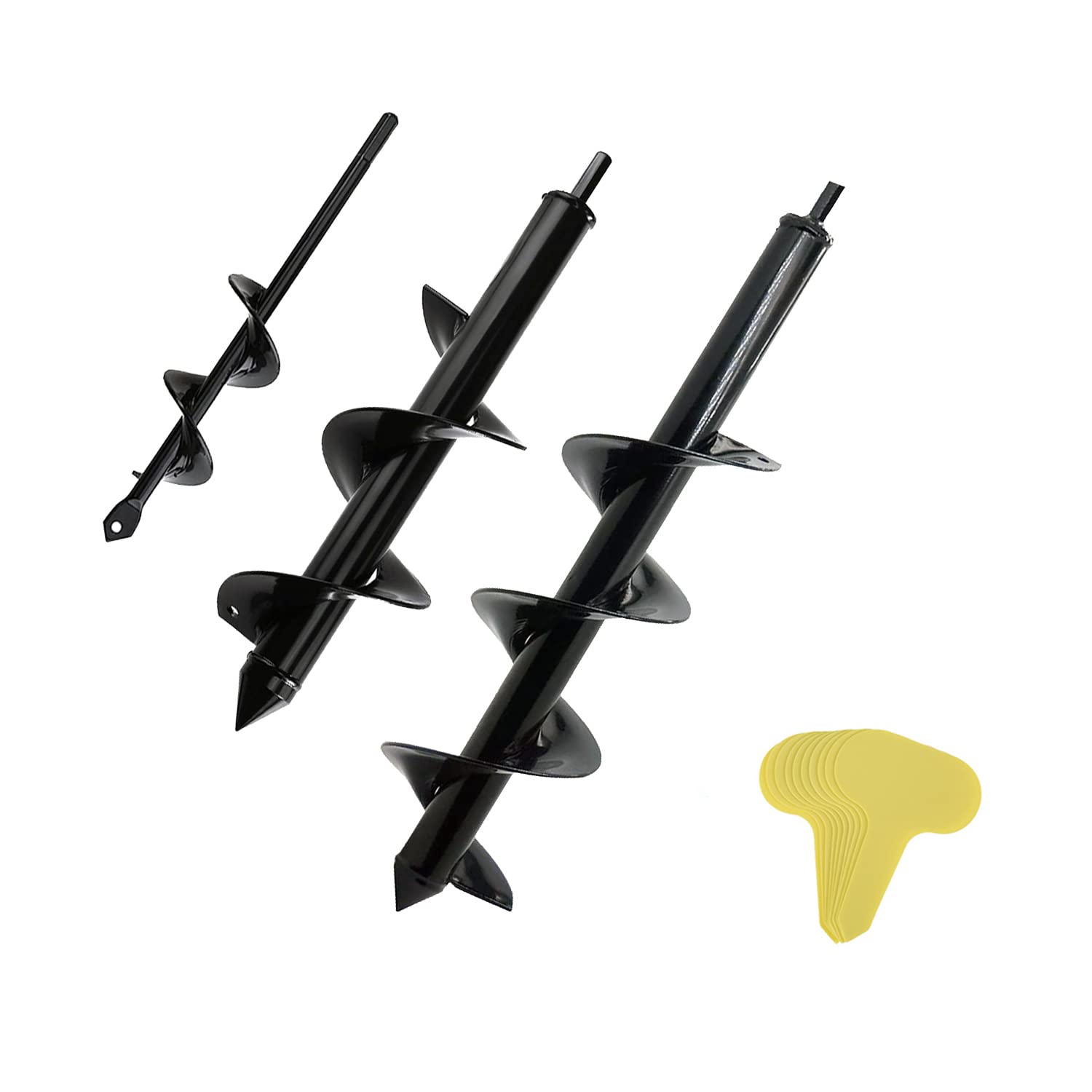 **Auger Drill Bit Set for Planting - Spiral Hole Digger for Garden, Bulb & Bedding Plants, Post & Umbrella Holes - Compatible with 3/8” Hex Drive Drill - Perfect for Landscaping, Gardening & DIY Projects**