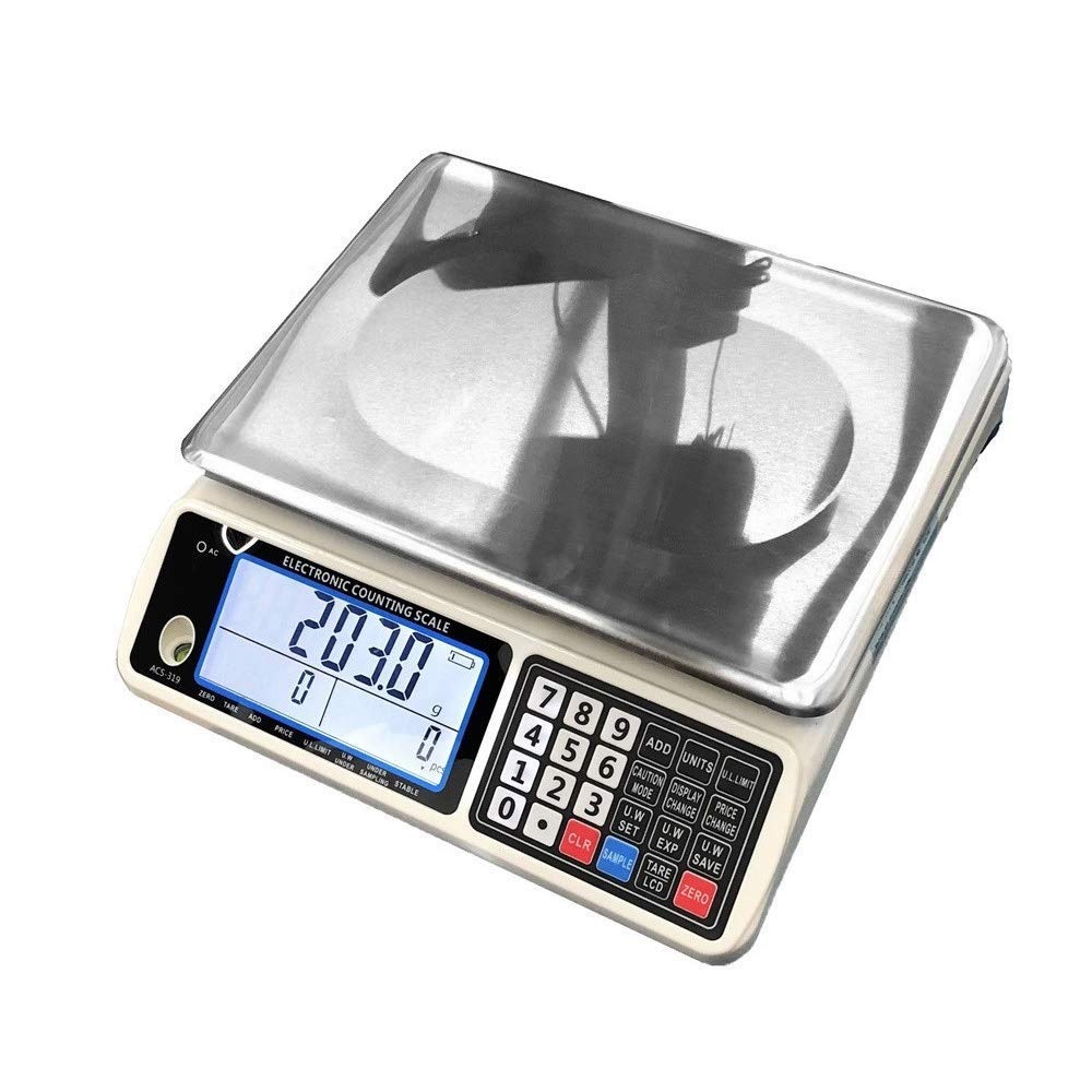 High Precision Digital Electronic Scale - Stainless Steel Commercial Platform Scale for Food, Meat, Jewelry & Postal Weighing with Tare & Zero Function - Perfect for Kitchen, Grocery Store, Warehouse & Shipping Use