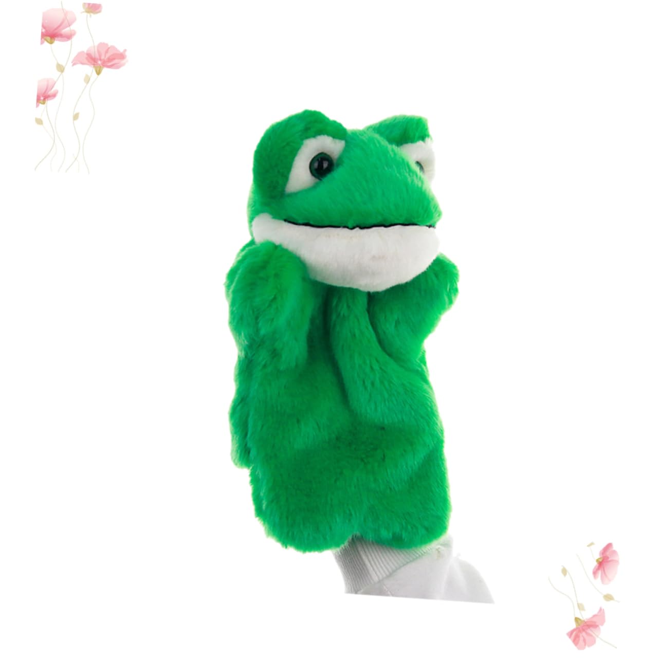 KOMBIUDA Plush Frog Hand Puppet - Soft Storytelling Animal Toy for Kids, Themed Puppet Show & Interactive Play - Perfect for Classroom, Bedtime Stories & Imaginative Play