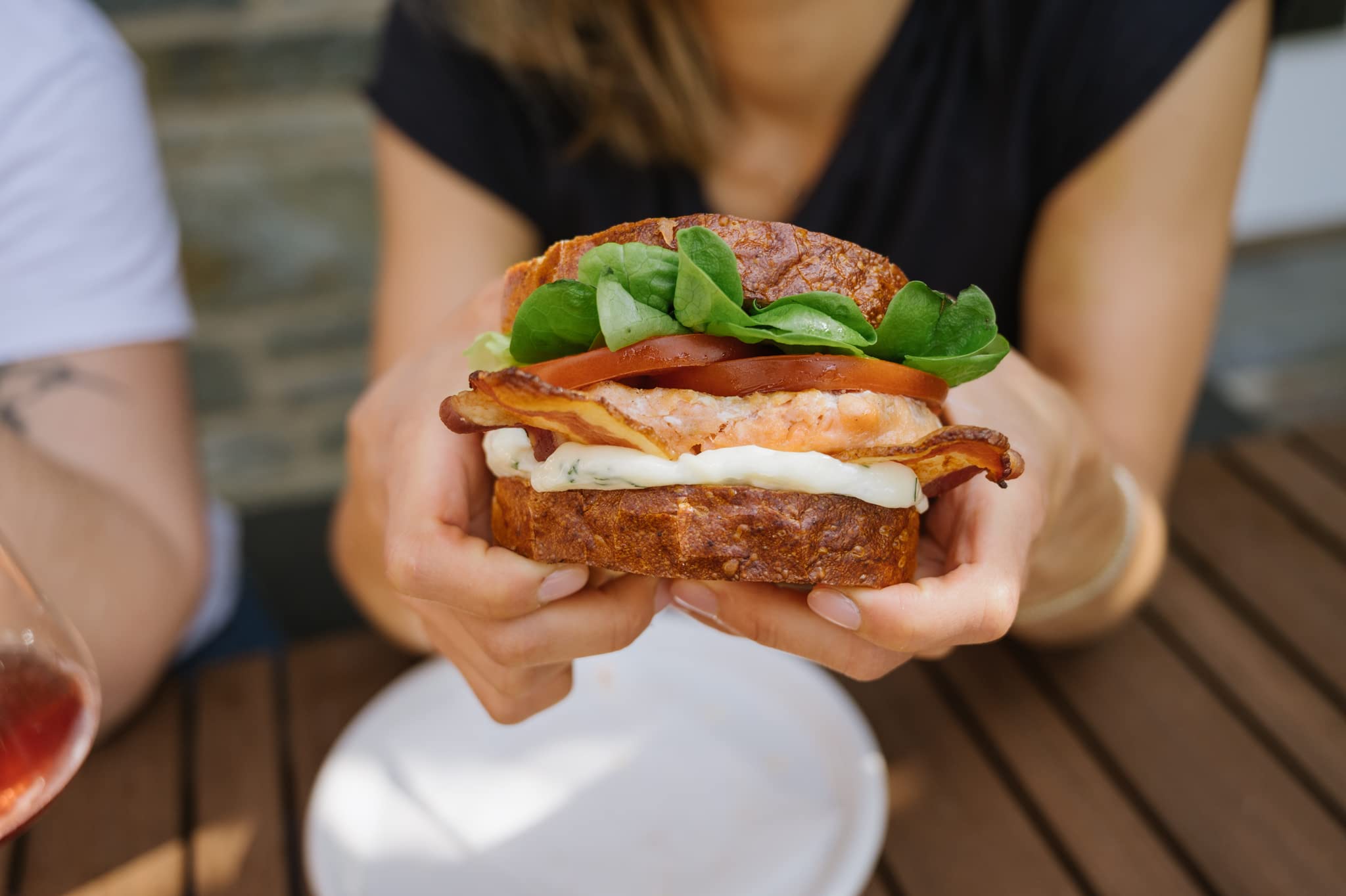 Sustainable Wild Caught Salmon Burgers - Ready to Cook Garlic Scallion Flavor (4 Pack) | High Protein Gluten-Free Frozen Fish Patties for Grilling, Air Frying & Quick Healthy Meals