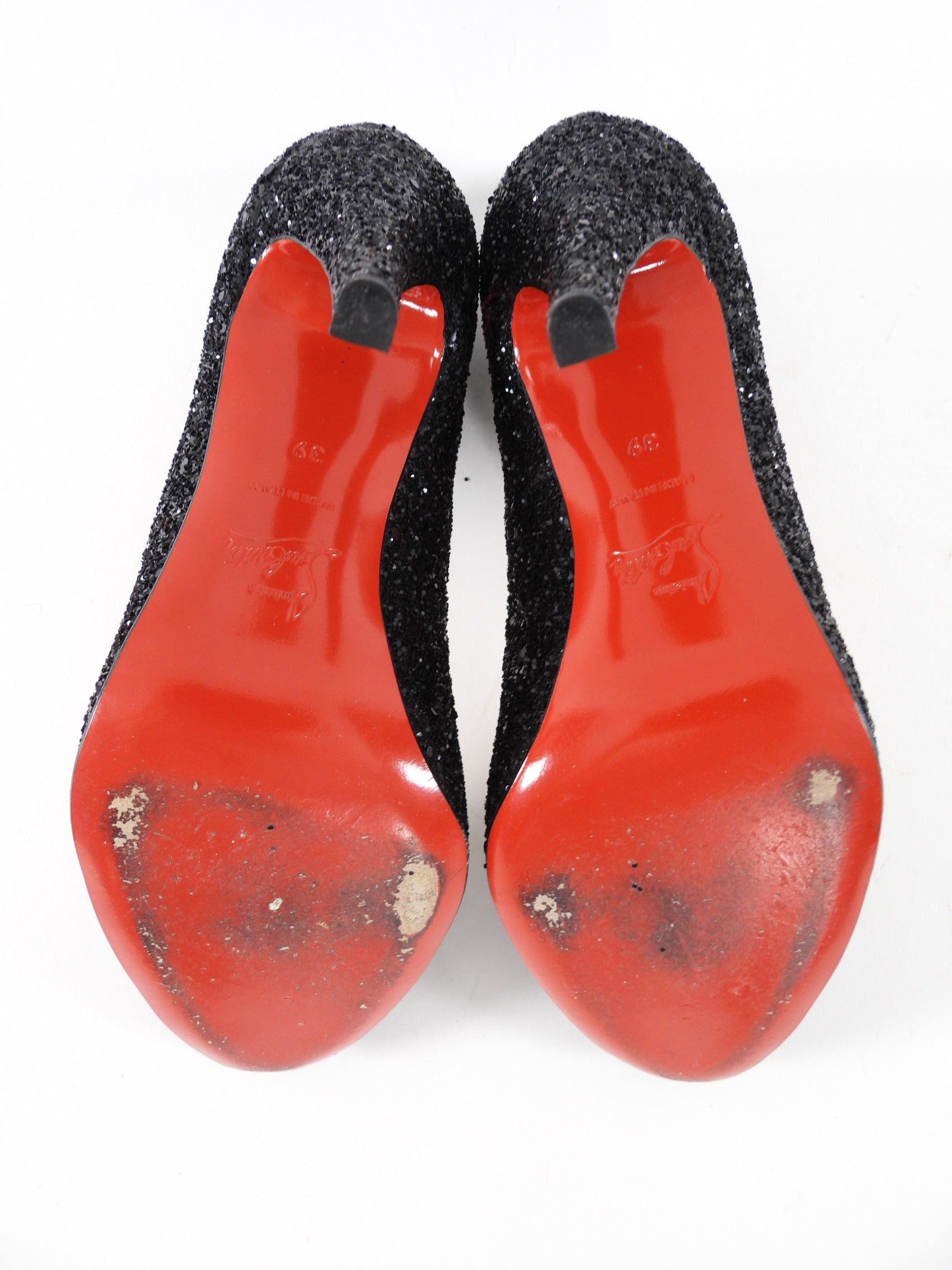 Christian Louboutin Ron Ron 100 Coarse Glitter Pumps - Women's Luxury High Heel Shoes Size 39 | Perfect for Evening Parties, Weddings & Special Occasions