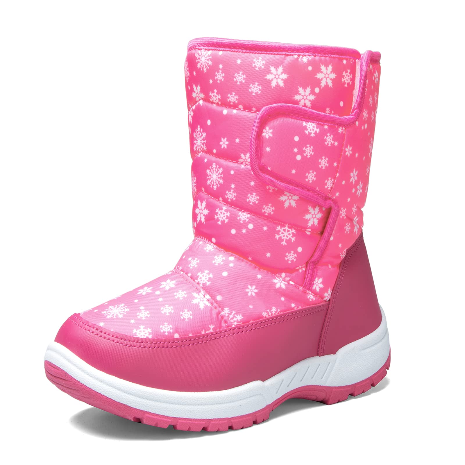 K KomForme Kids' Snow Boots - Waterproof, Slip-Resistant Winter Shoes for Boys & Girls (Toddler/Little Kid/Big Kid) | Warm & Cozy for Snow Play, Sledding & Outdoor Winter Activities
