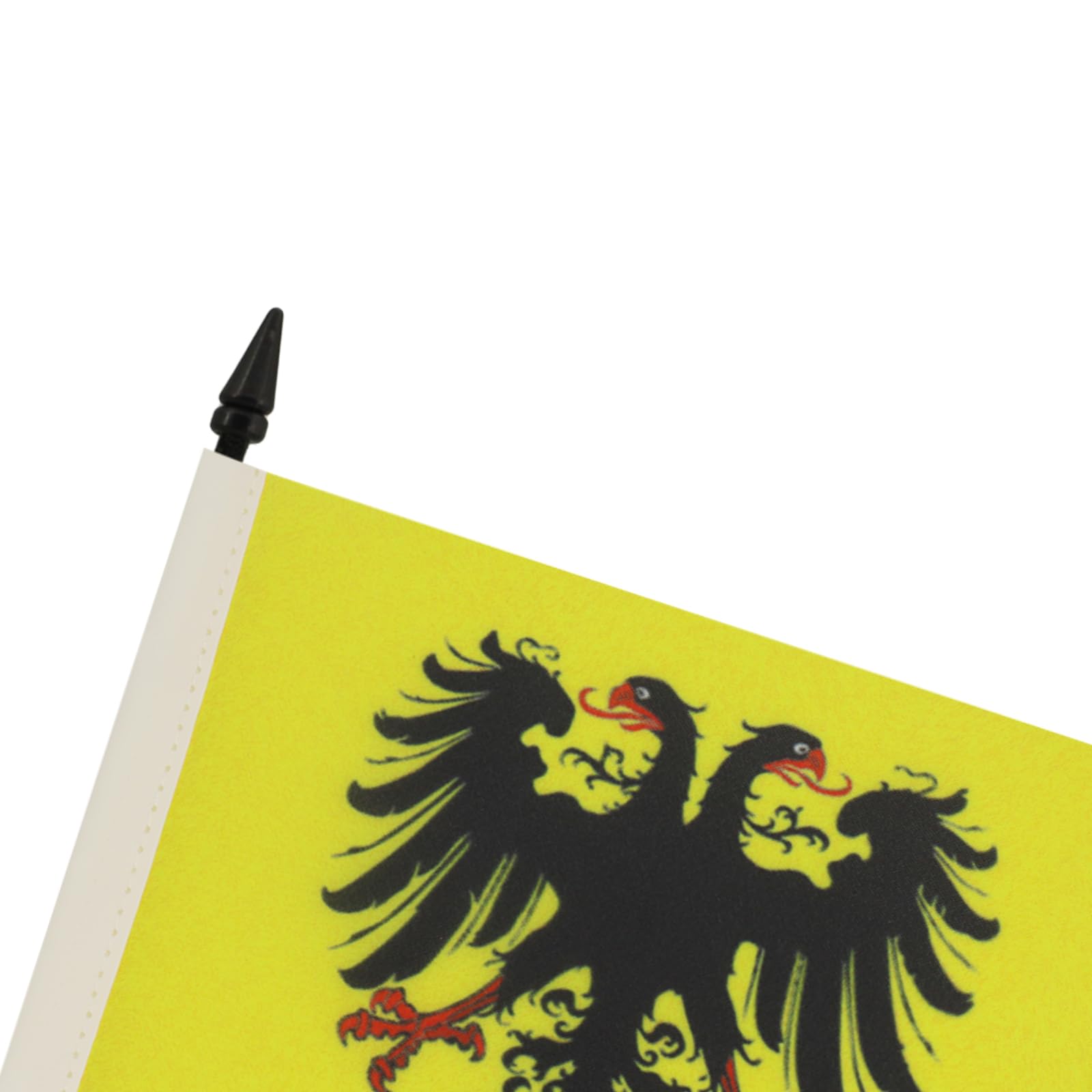 Holy Roman Empire 962-1806 Mini Desk Flag 4x6 Inches - Germany Kingdom Small Table Flag 15x10 cm with Black Plastic Stick & Base - AZ FLAG - Perfect for History Enthusiasts, Office Decor, and Collectors