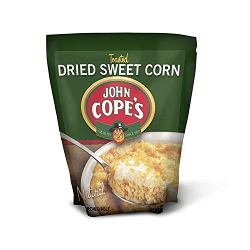 John Cope's Toasted Sweet Corn - 3.75 Oz (Pack of 4) | Dried Corn for Baking, Soups & Snacks | Gourmet Corn Recipes Included | Perfect for Camping, Parties & Holiday Cooking