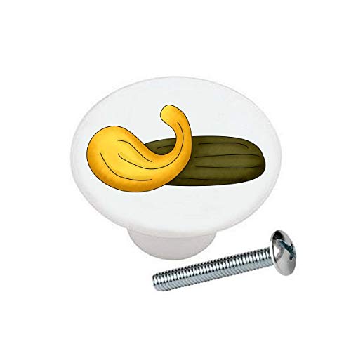 Premium Glossy Ceramic Cabinet Knobs - Squash & Zucchini Vegetable Design for Dresser Drawer Pulls | Country Garden Decor | Perfect for Kitchen Cabinets, Bathroom Vanities & Farmhouse Style Furniture