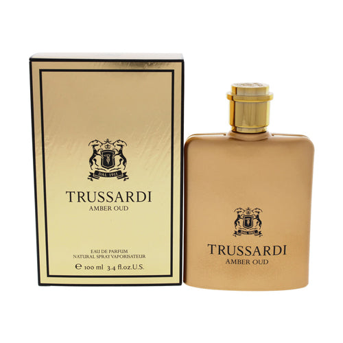 Trussardi Amber Oud 100ml Eau de Parfum for Men - Luxury Woody Oriental Cologne - Perfect for Date Nights & Special Occasions