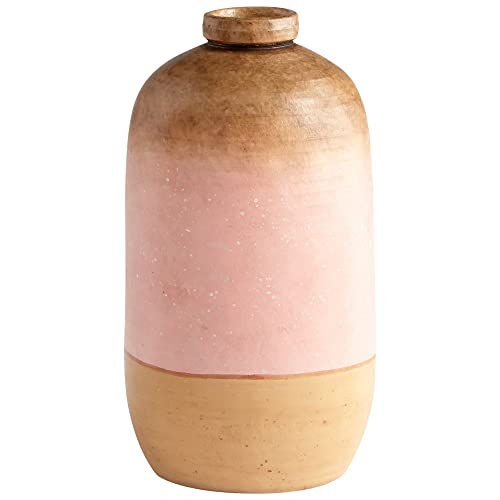 6.5 Inch Wide x 12 Inch Tall Small Ceramic Vase - Sandy Beige Home Decor for Flowers, Centerpieces & Wedding Decorations
