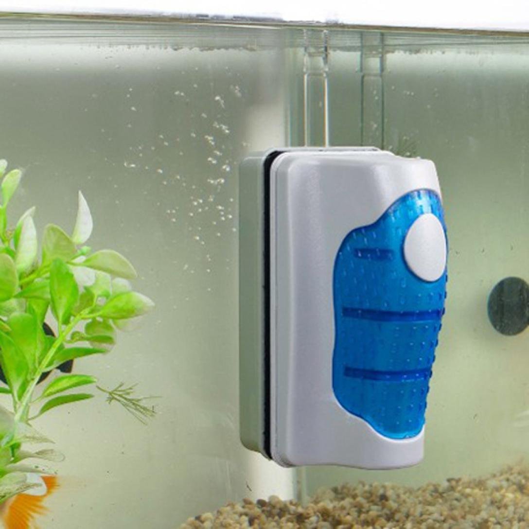 JRing Magnetic Aquarium Cleaner - Small Algae Scraper for Glass Fish Tanks | Powerful Algae Removal Tool for Freshwater & Saltwater Aquariums | Perfect for Home, Office, or Pet Store Use