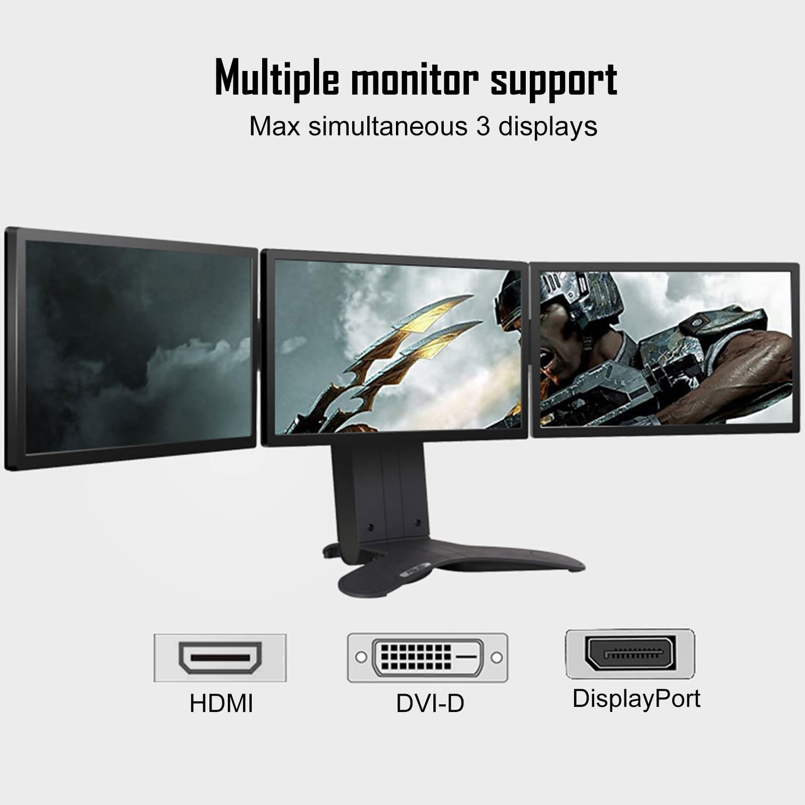 SAPLOS GTX 1050 Ti 4GB GDDR5 128-bit Gaming Graphics Card - PCI Express x16, DirectX 12, DisplayPort HDMI DVI - High Performance PC Video Card for Gaming, Streaming & Graphic Design