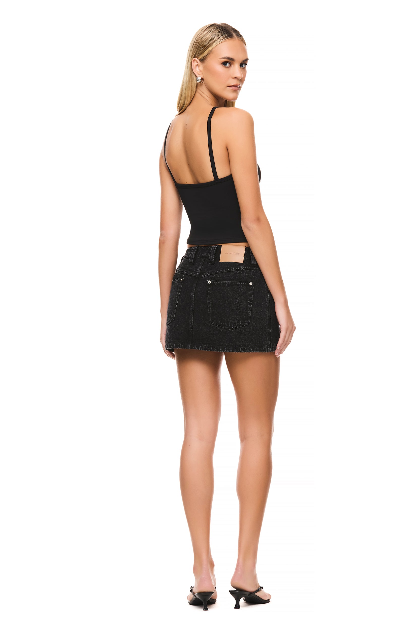 The Morgan Black Skirt - Women's Classic A-Line Midi Skirt for Work, Office & Casual Wear | Versatile & Stylish Outfit Essential