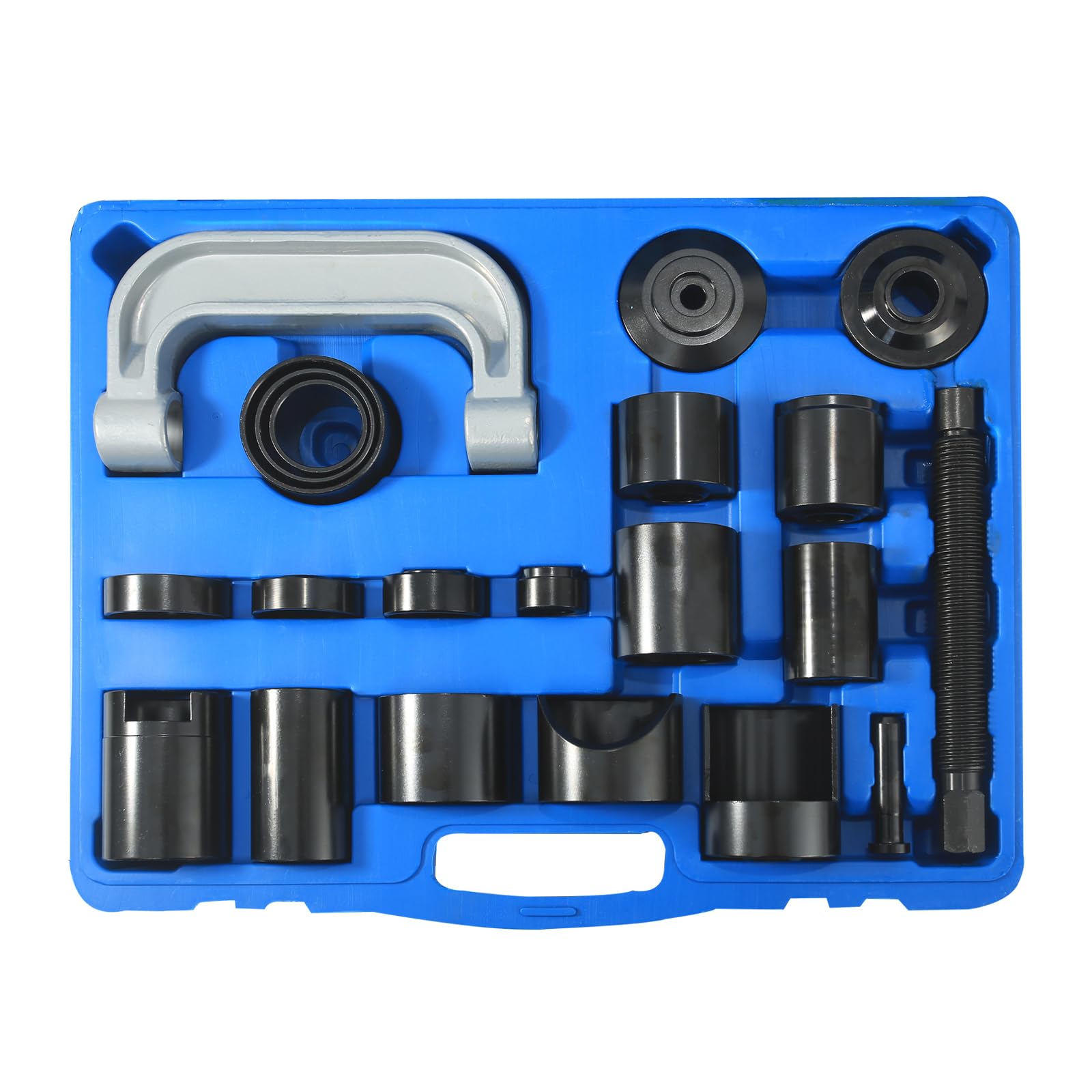 21PCS Heavy Duty Ball Joint Removal Tool Kit with C Frame & Adapters - Universal U Joint Removal and Brake Anchor Pin Tool for 2WD/4WD Vehicles & Light Trucks - Perfect for Auto Repair Shops and DIY Mechanics