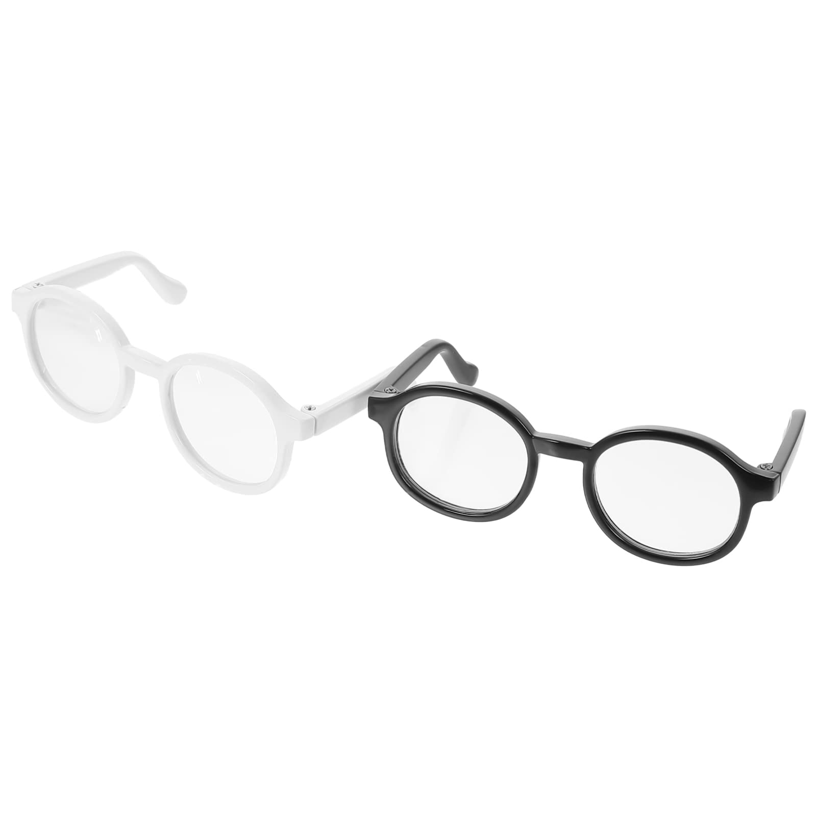 Balacoo 2Pcs Transparent Pet Glasses for Dogs & Cats - UV Protection Dog Sunglasses, Plastic Eyewear for Small Pets - Perfect for Christmas Nativity Decor, Pet Parties & Costume Accessories