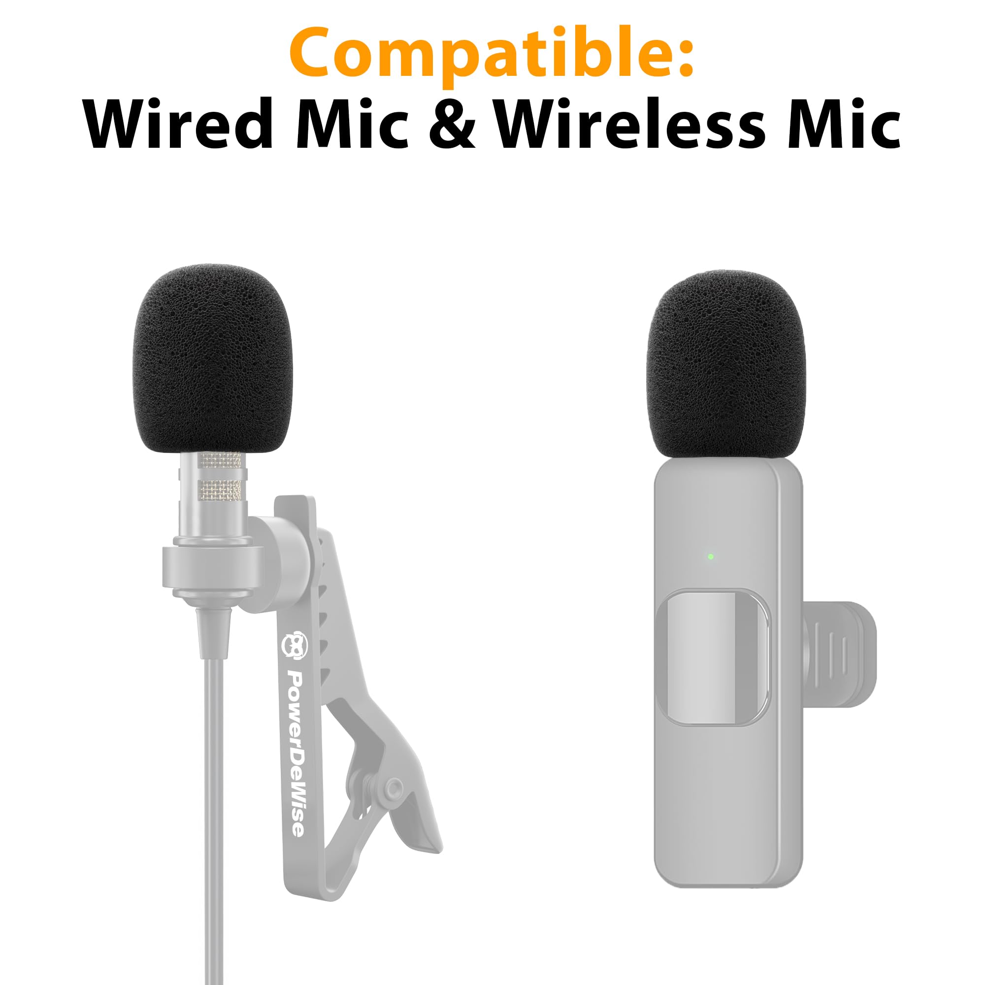 Professional Lavalier Microphone Windscreen - Foam Mic Cover & Pop Filter for Lapel & Headset Mics - Ideal for Podcasting, Interviews, and Live Streaming