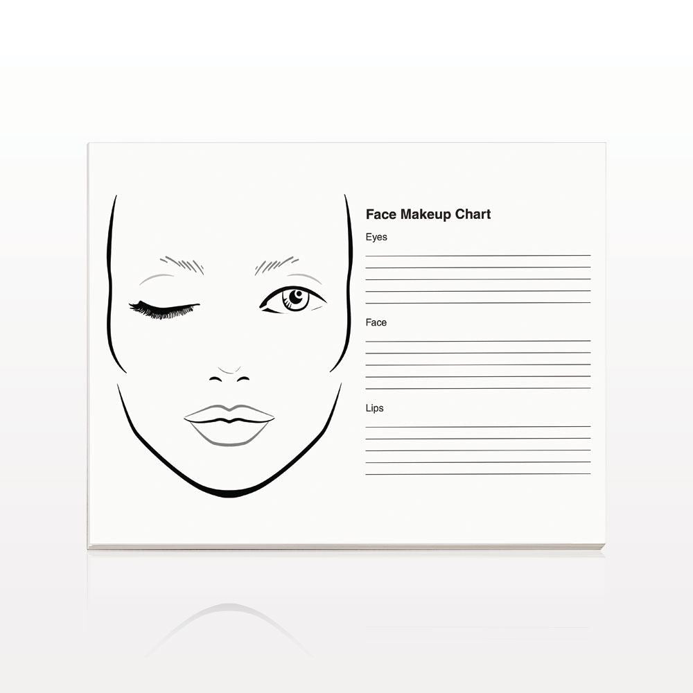 Professional 50-Sheet Face Chart Pad for Makeup Artists - Camera-Ready Skin Mapping & Beauty Planning - Perfect for Salon, Bridal, and Cosmetic Studio Use