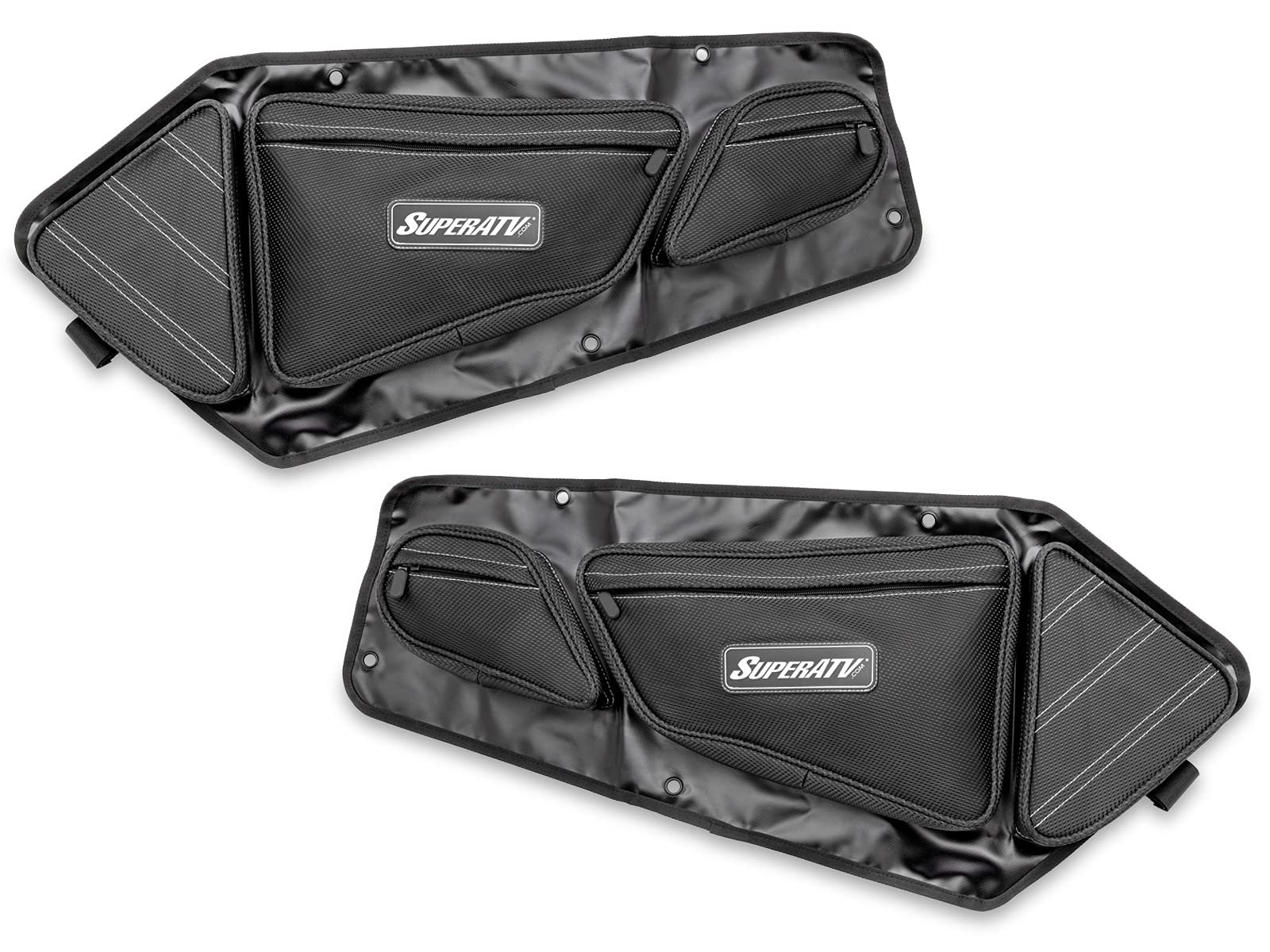 SuperATV Door Storage Bags for 2020-2024 Polaris RZR PRO XP & PRO XP 4 - 2 Pack with Knee Protectors & Mesh Pockets | Fits Stock Polaris RZR Doors | Perfect for Cell Phone, MP3 Player & Gear Storage | Ideal for Off-Roading, Trail Riding & UTV Adventures