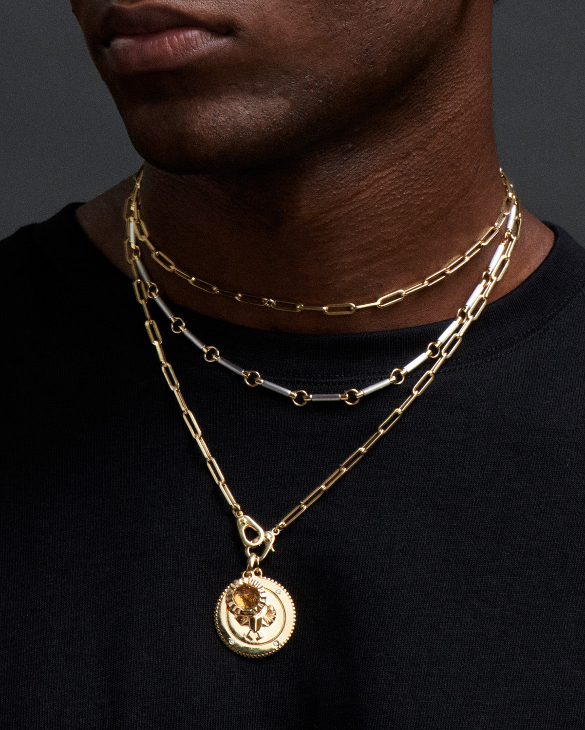 Champagne Citrine Gemstone Necklace with Annex Link - Elegant Internal Compass Jewelry for Women | Perfect for Daily Wear, Office & Special Occasions