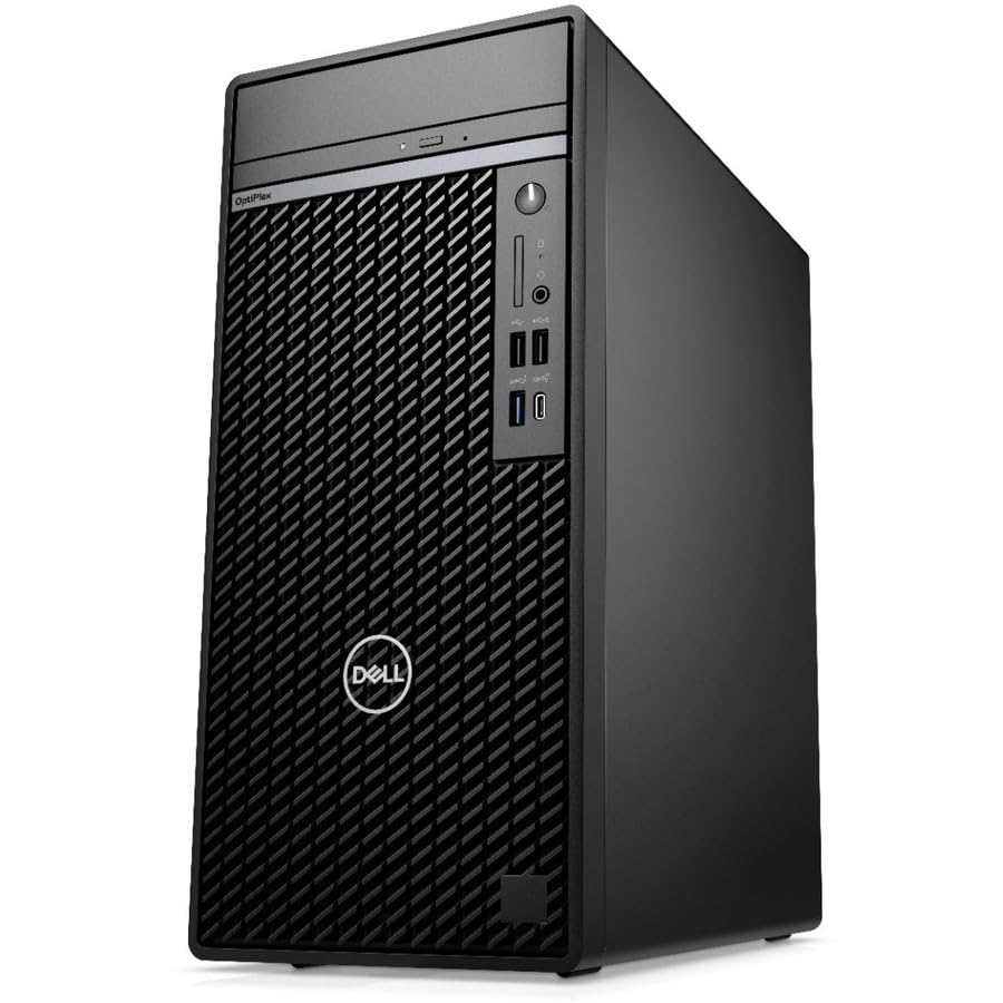 Dell OptiPlex 7000 7010 Business Desktop Computer - Intel Core i5-13500 14-Core Processor 2.5GHz, 8GB DDR4 RAM, 256GB PCIe NVMe SSD, Tower Chassis (Black) - Powerful Office PC for Accounting, Data Entry & Business Applications