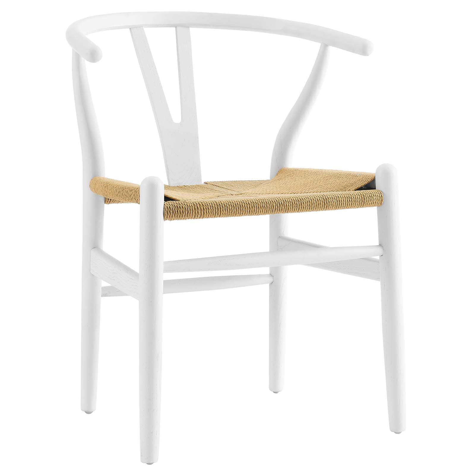 Modway Amish Mid-Century Modern Wooden Kitchen & Dining Chair - White - Perfect for Farmhouse, Vintage & Contemporary Dining Rooms