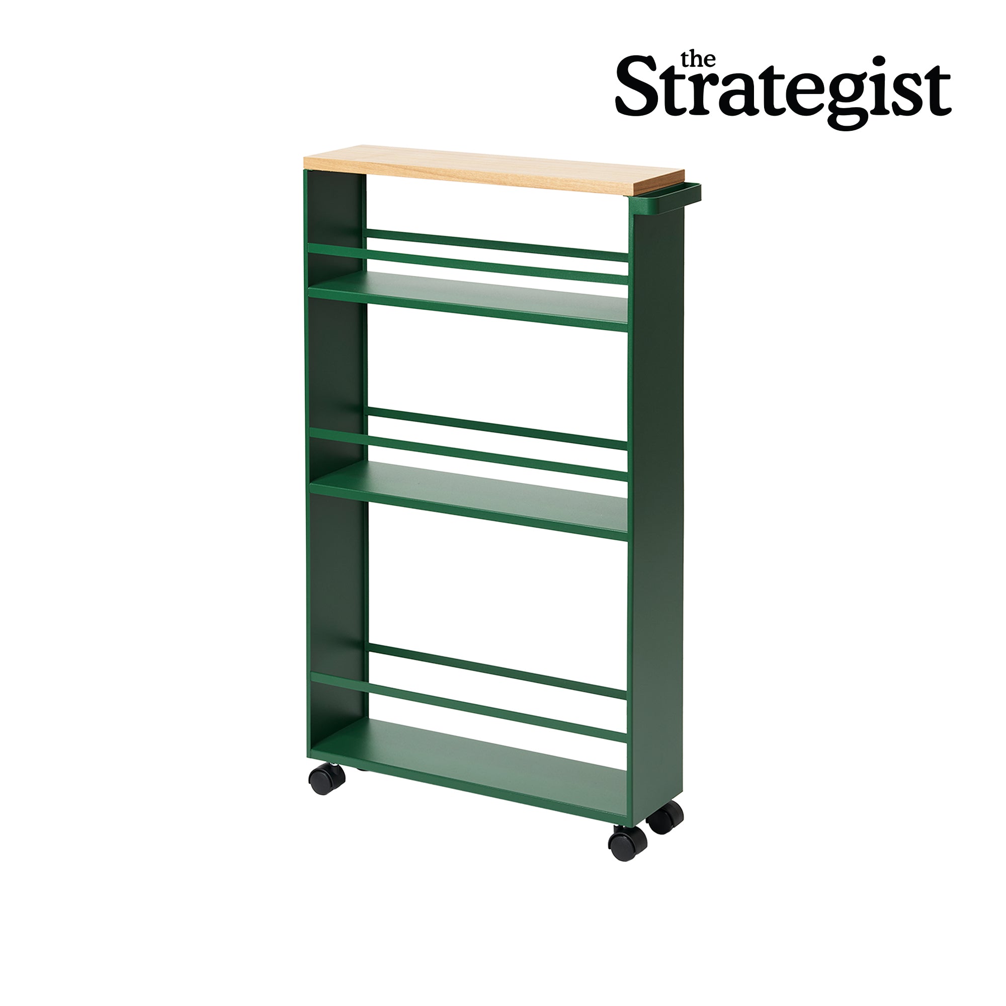 Compact Slim Storage Cart with Wheels - 32 Inch Height, Durable Steel Frame - Perfect for Kitchen, Bathroom, Office, or Garage Organization
