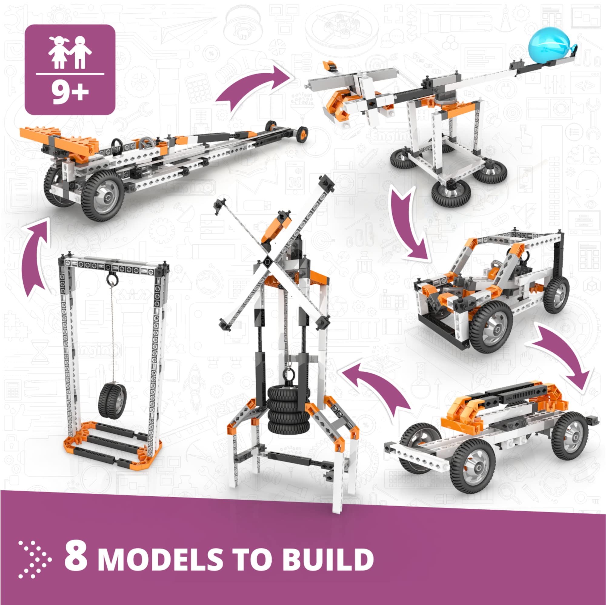 Engino STEM Building Toys for Kids Ages 9+ | Educational Construction Kit for Boys & Girls | Creative Learning & Fun Engineering Projects | Perfect for Classroom, Homeschool & Birthday Gifts