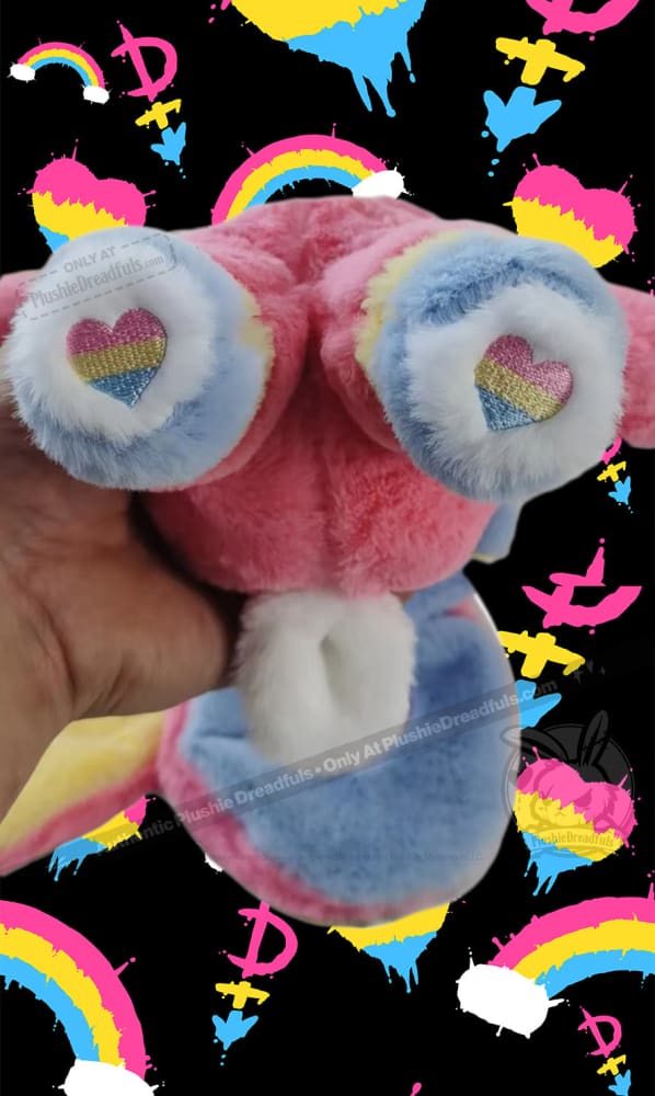 Plushie Dreadfuls Pansexual Rabbit Stuffed Animal - Soft Cuddly Plush Toy for LGBTQ+ Pride, Bedroom Decor & Emotional Support