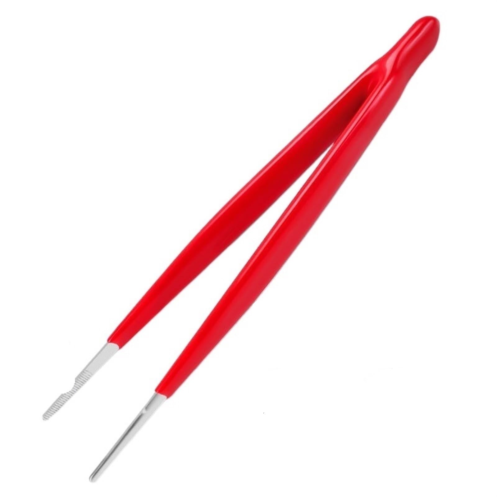 Stainless Steel Hair Removal & Electronics Tweezers - 160mm Pointed/Elbow Precision Tweezers for Eyebrow Grooming & Motherboard IC Chip Soldering Repair | Perfect for Beauty Salons & Electronics Workshops