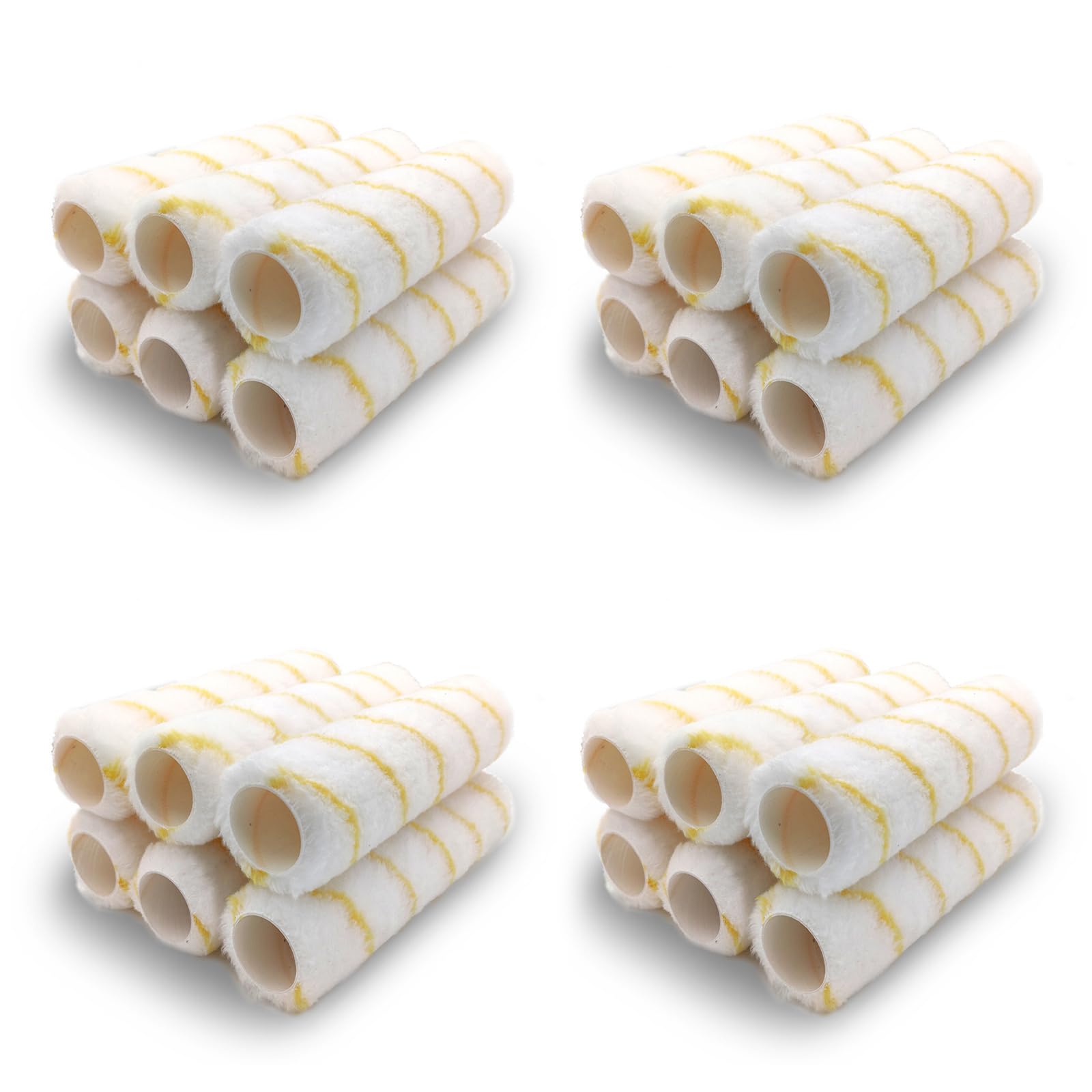 24 Pack 9 x 3/8 Inch Microfiber Paint Roller Covers - Professional Wall & Ceiling Painting Supplies - Perfect for Home DIY Projects, Interior Painting & Smooth Finish Applications