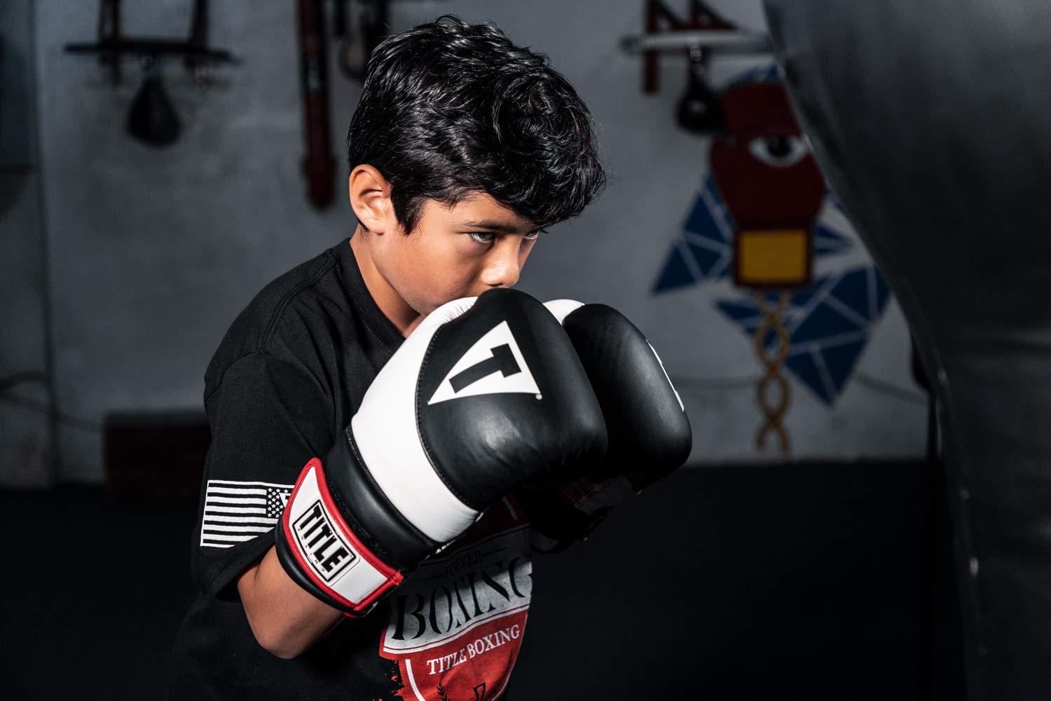 Title Boxing Gel Suspense Training Gloves 12 oz - Premium Black & White Boxing Gloves for Men & Women - Perfect for MMA, Kickboxing, Heavy Bag Workouts & Fitness Training
