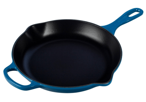 Le Creuset 10-Inch Cast Iron Skillet - Premium Enameled Cookware for Searing, Baking & Frying - Perfect for Stovetop, Oven & Outdoor Cooking