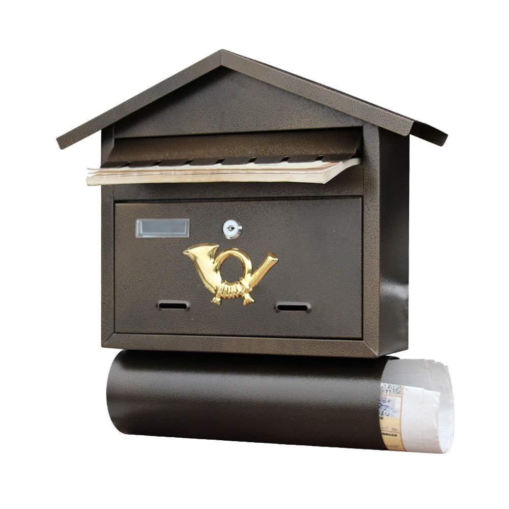 Wall Mounted Mailbox with Lock - Outdoor Waterproof Newspaper Rack for Home & Office - Secure Mail Storage for Houses, Apartments, and Businesses