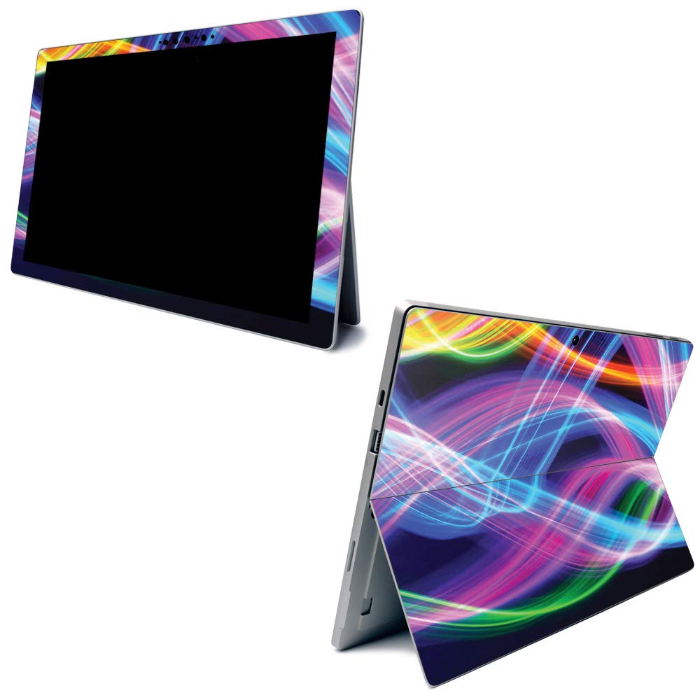 Premium Carbon Fiber Skin for Microsoft Surface Pro 7 - Light Wave Design | Textured Protective Cover | Easy Install & Removal | Made in USA | Perfect for Office, Travel & School Use