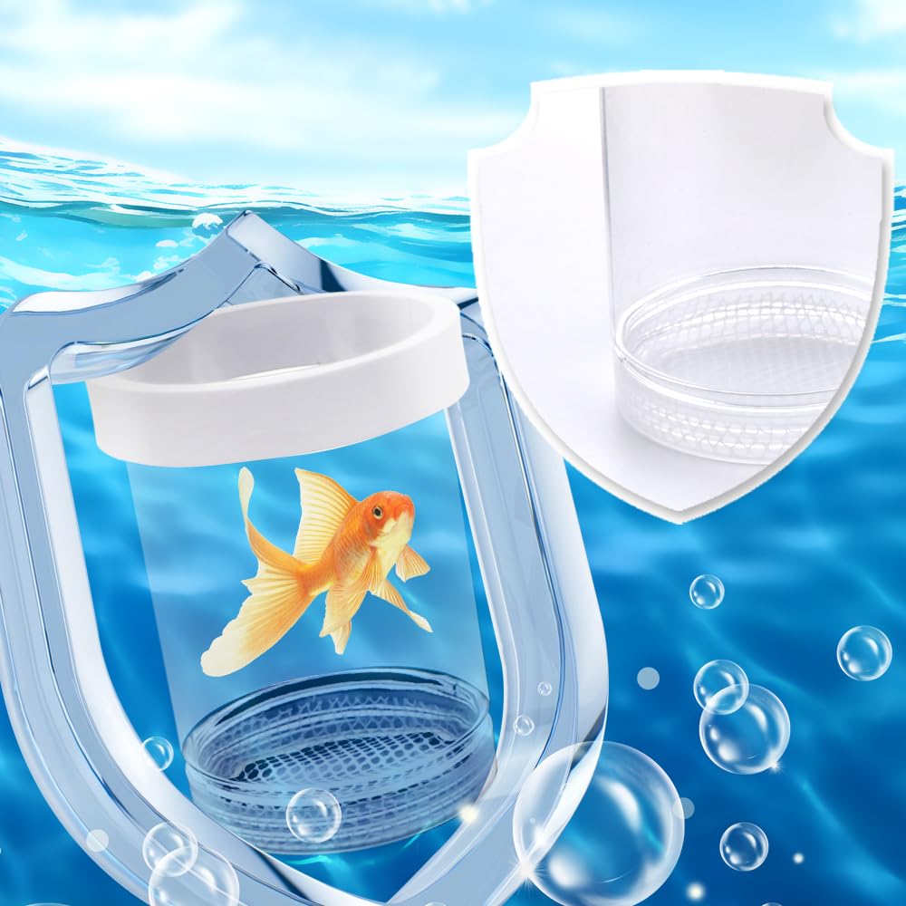 2 Pack Acrylic Floating Hatching Box for Fish Tank - Fine & Coarse Mesh Breeding Isolation Box with Egg Net - Perfect for Guppy, Betta, and Goldfish Breeding in Aquariums
