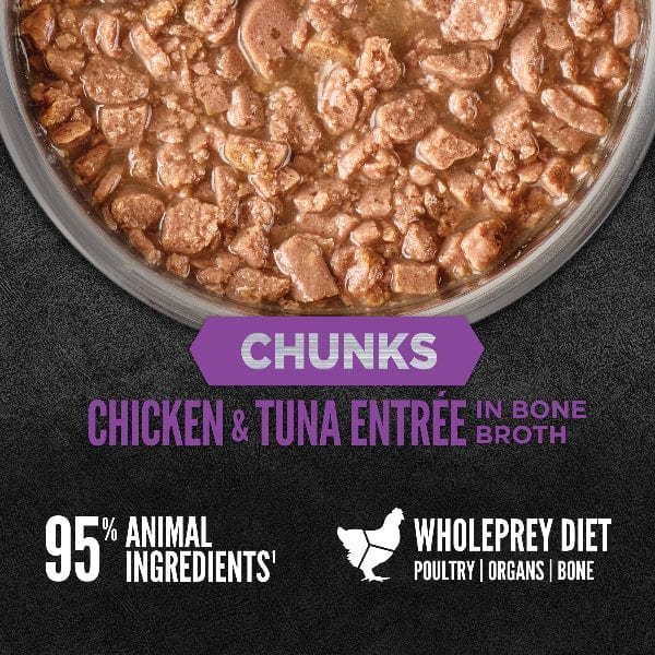 Orijen Chicken & Tuna Chunks Entrée Canned Kitten Food - Grain-Free, High-Protein Wet Cat Food for Kittens, 5.5oz - Perfect for Weaning, Growth & Picky Eaters