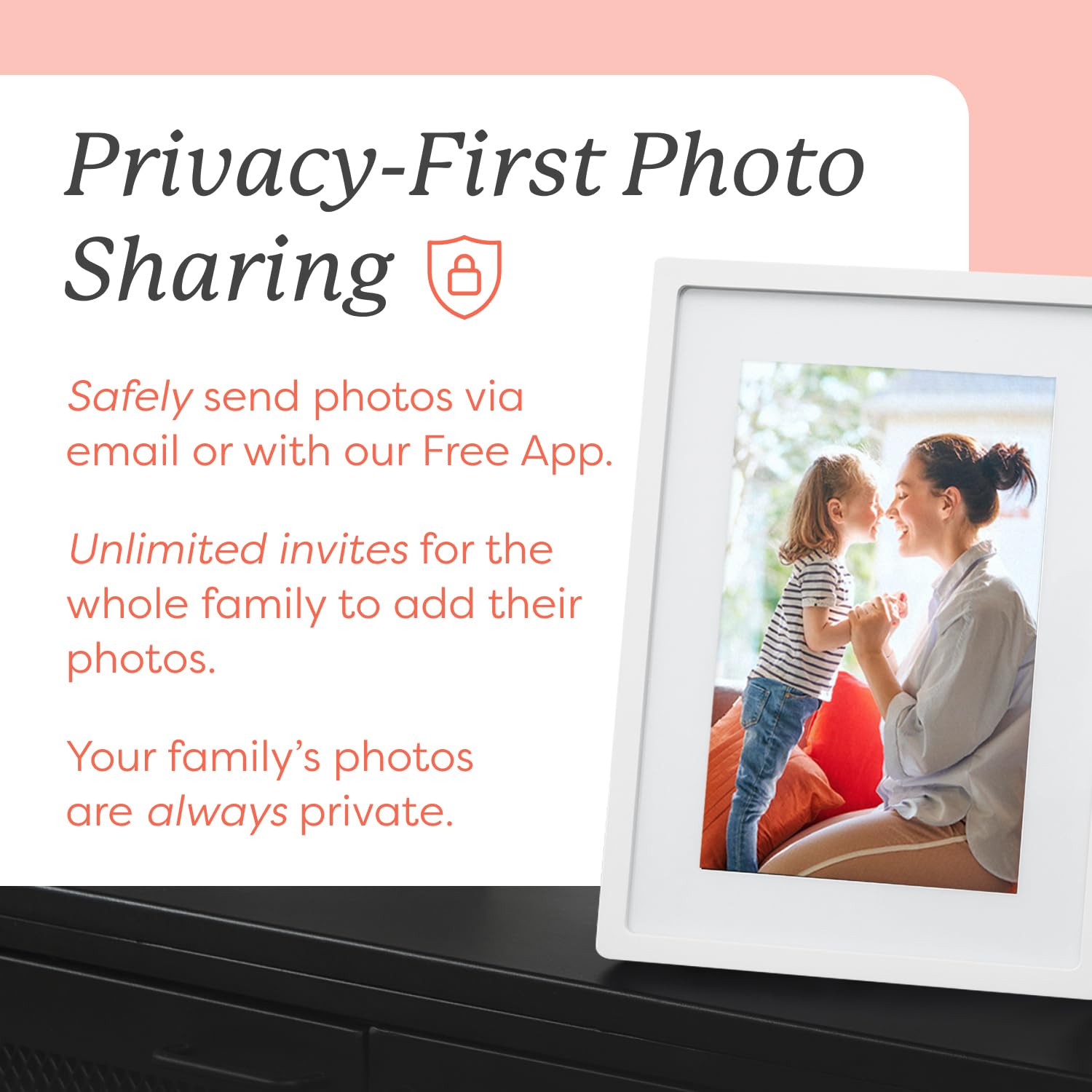 Skylight 10 Inch WiFi Digital Picture Frame - Touch Screen Display, Upload Photos from Phone - Perfect Gift for Family & Friends - White | Ideal for Home Decor, Living Room, Bedroom, Office