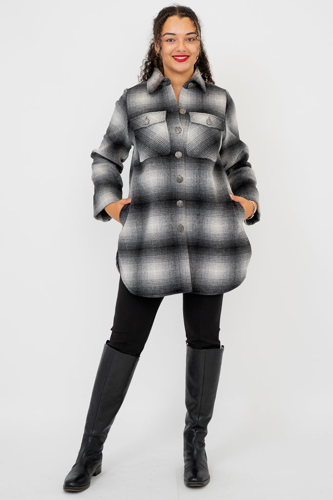 Andrea Women's Phoenix Boiled Wool Coat - Warm Winter Outerwear for Casual & Office Wear