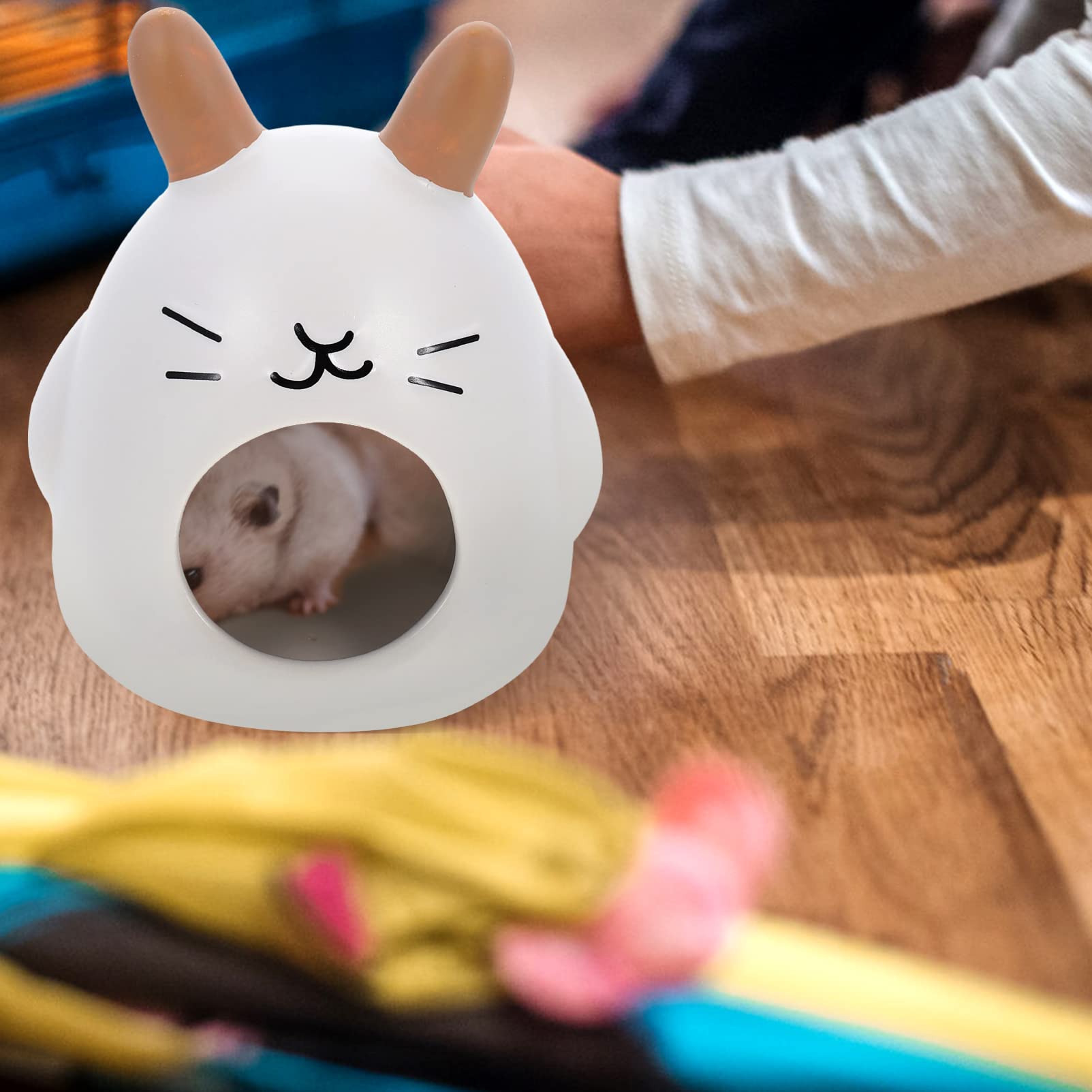 Ceramic Hamster House - Cooling Nest for Hamsters, Guinea Pigs & Small Pets - Breathable Summer Hideout for Small Animals - Perfect for Cages, Habitats & Pet Play Areas