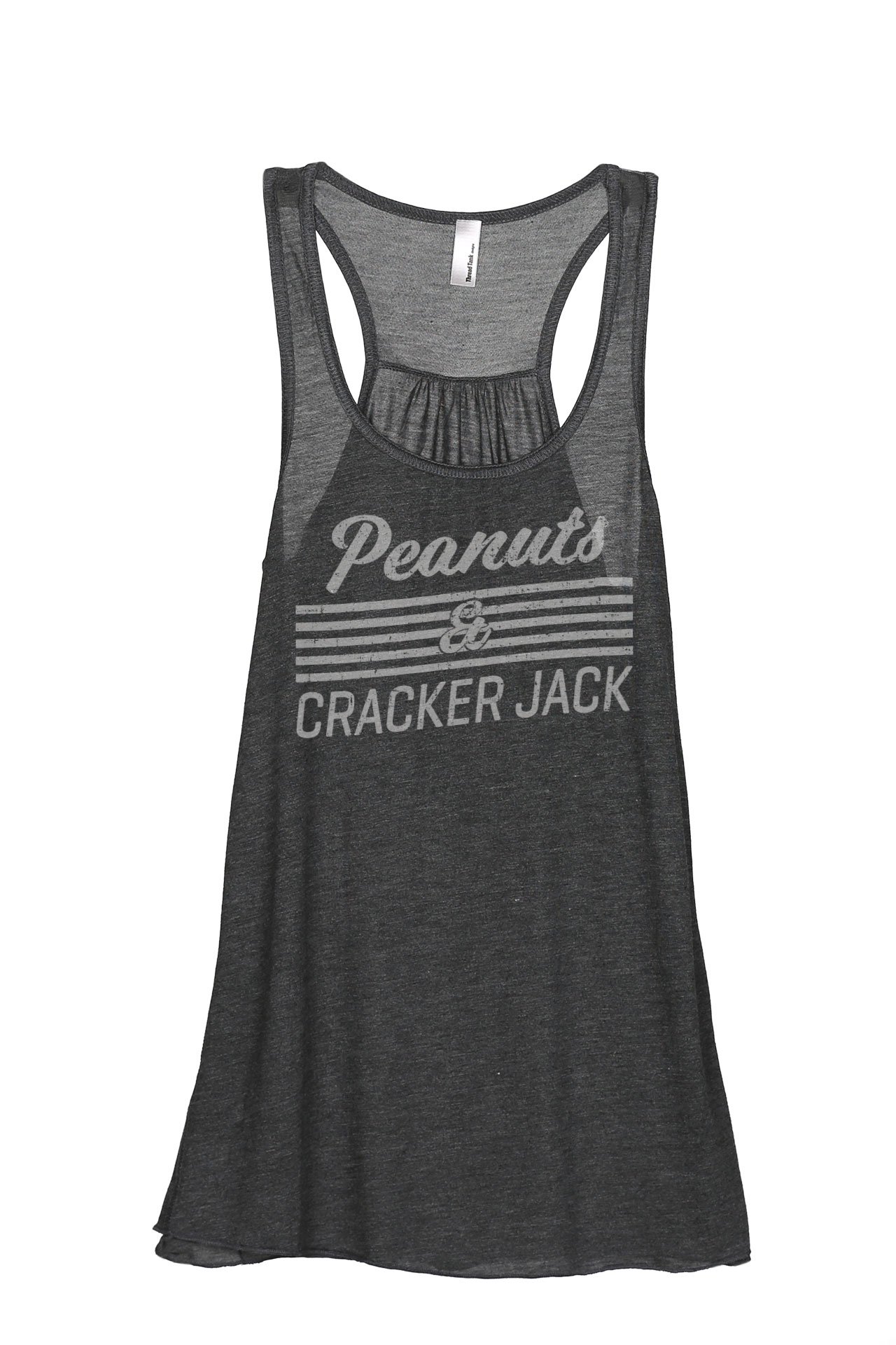 Women's Sleeveless Flowy Racerback Tank Top - Peanuts & Cracker Jack Print - Casual Summer Tops for Women - Perfect for Beach, Gym & Everyday Wear