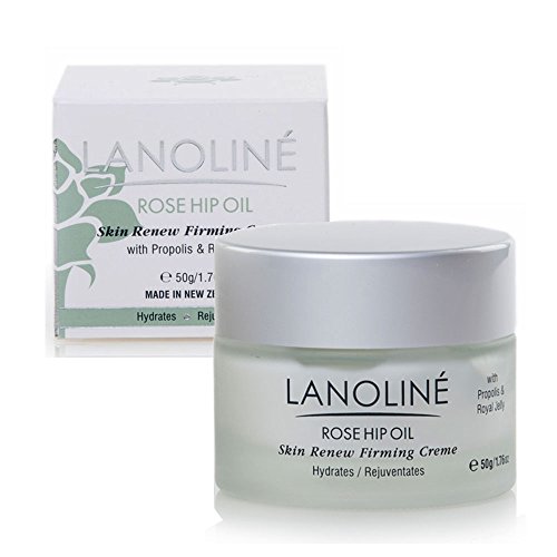 Lanolin Rose Skin Renew Firming Cream 1.76 Fl Oz - Anti-Aging Moisturizer for Face & Neck, Hydrating Night Cream for Dry Skin, Wrinkle Reduction Treatment