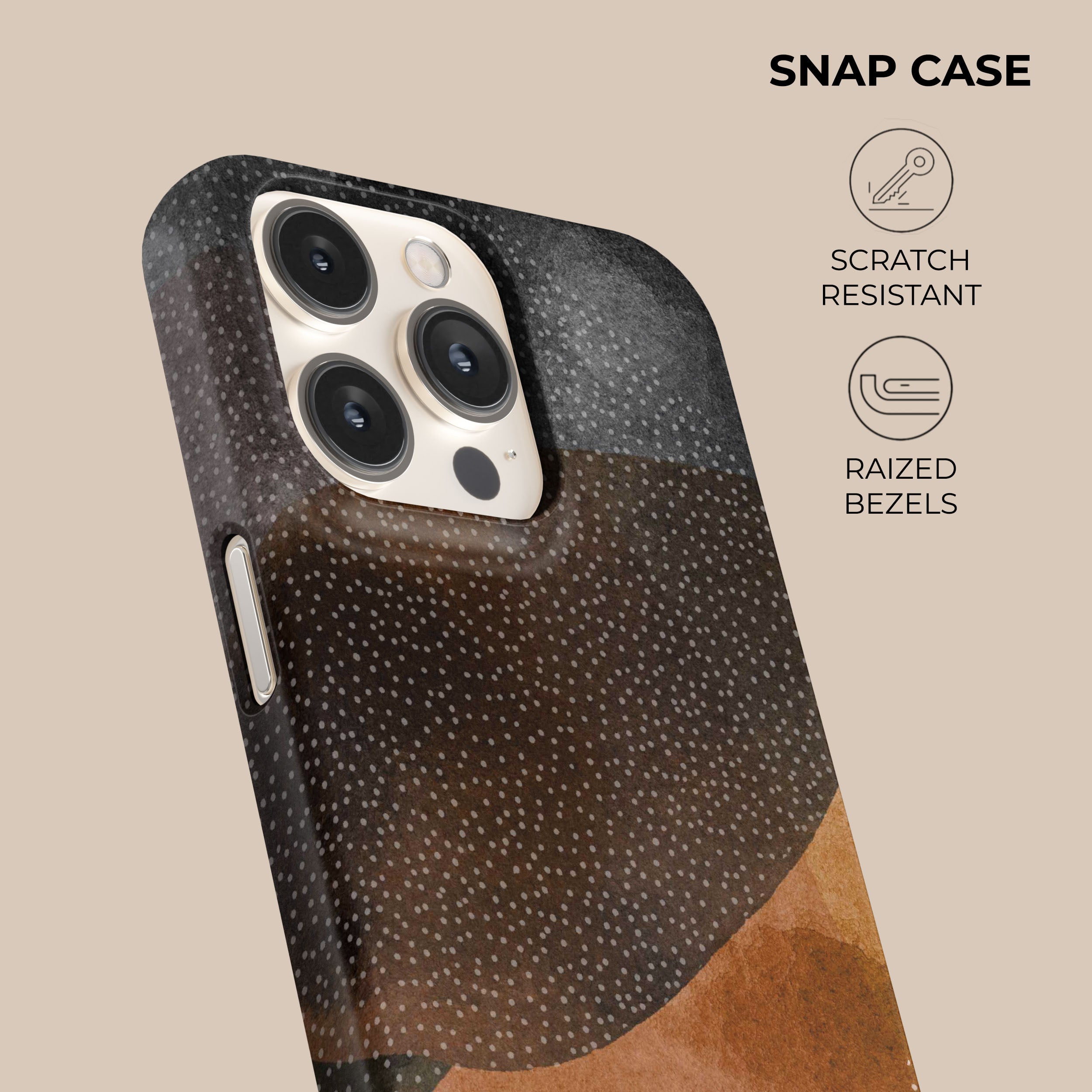 Premium Black & Orange Phone Case - Shockproof, Slim Fit for iPhone & Samsung - Perfect for Outdoor, Travel & Everyday Protection