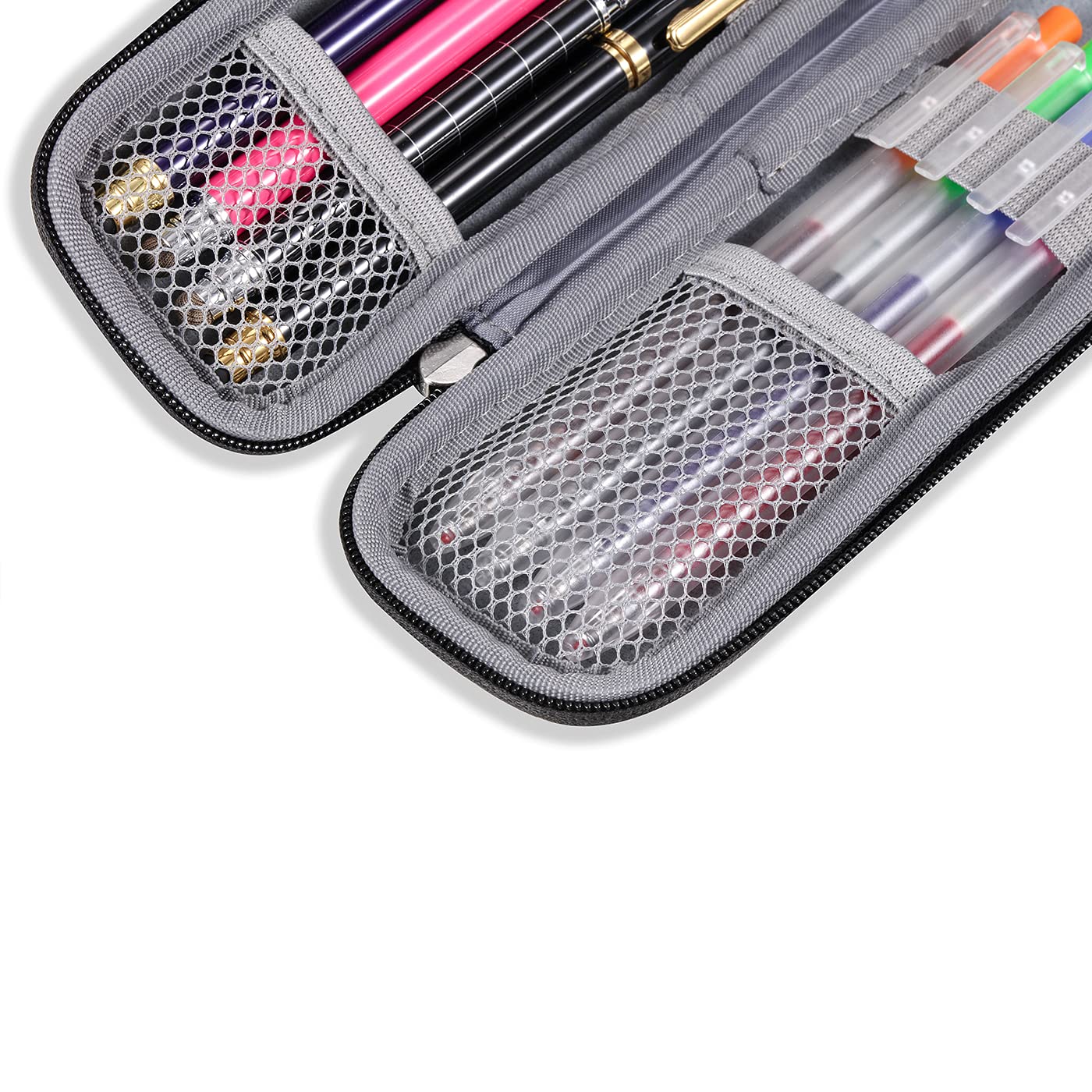 iDream365 Small Pencil Case Holder - Premium Hard Pen Organizer for Executive Fountain Pens, Ballpoint Pens & School Supplies (Grey) - Perfect for Office, School & Travel Organization