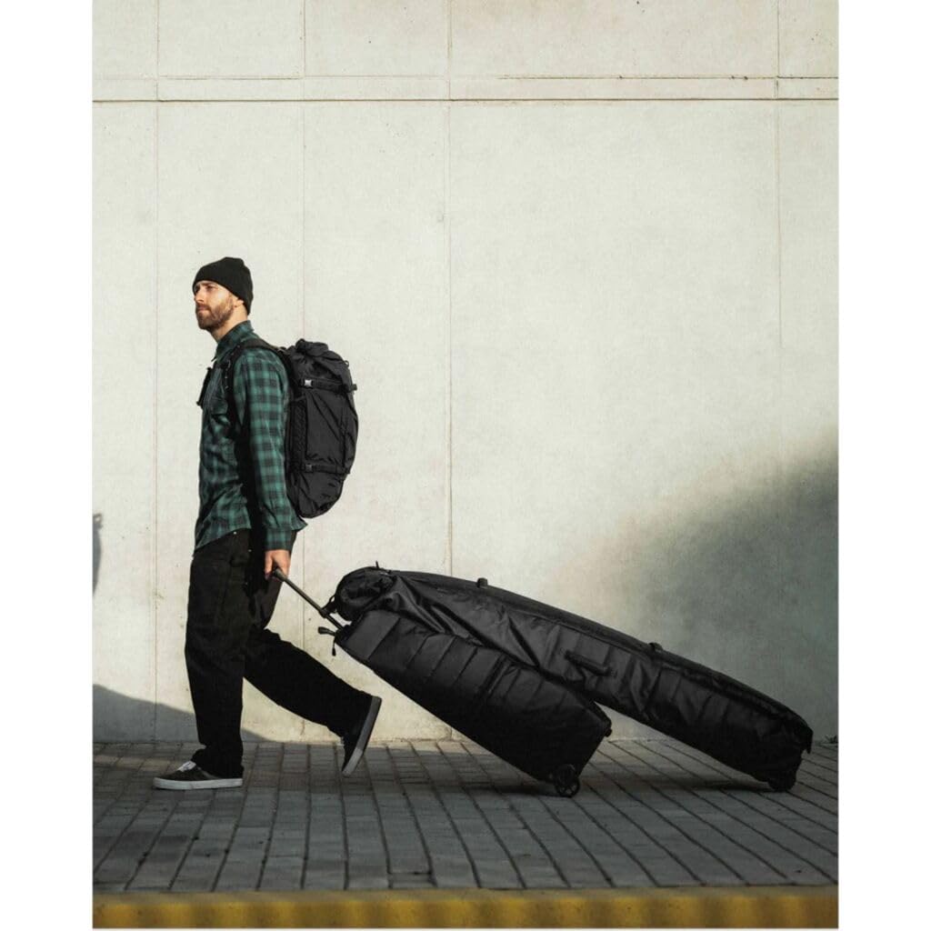 Db Journey Snow Roller Bag - Wheeled Ski Travel Bag with Adjustable Length, Padded & Compressible Design for Airplane Protection | Perfect for Ski Trips, Winter Vacations & Snow Sports Equipment Storage
