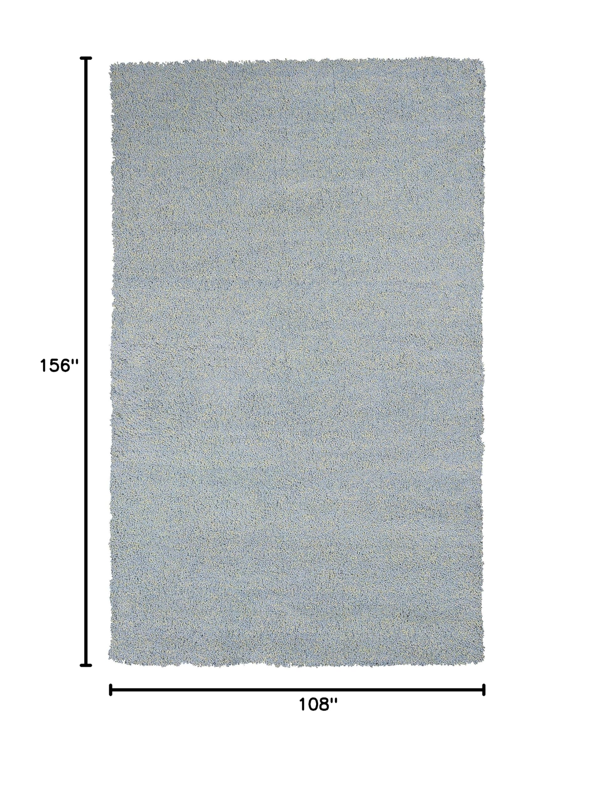 KAS Oriental Rugs Bliss Collection Shag Area Rug - 9' x 13' Blue Heather - Soft Plush Living Room Carpet for Bedroom, Nursery & Cozy Home Decor