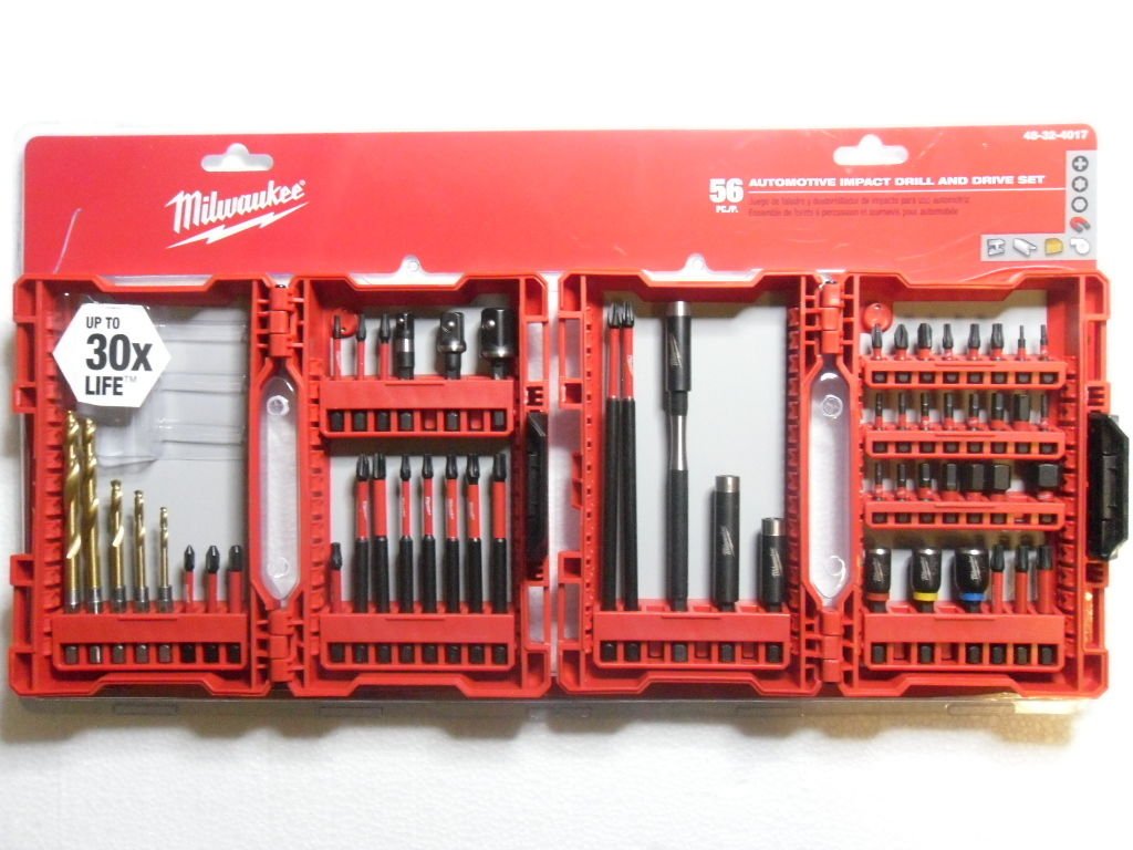 Milwaukee 48-32-4017 56-Piece Shockwave Impact Duty Drill and Drive Set - Premium Screwdriver Bits for Heavy-Duty Construction, Automotive & DIY Projects