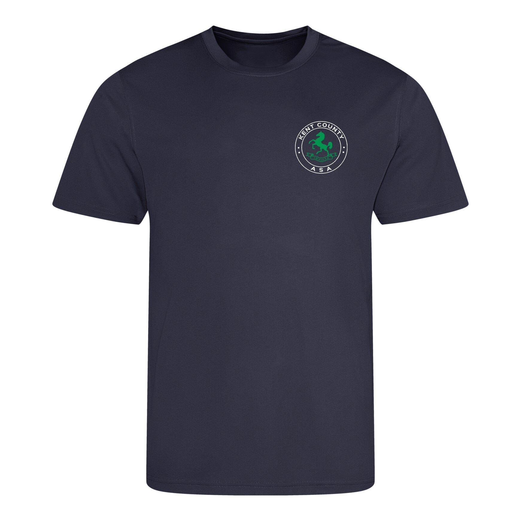 Kent County ASA County Championships 2025 T-Shirt - Oxford Navy Blue - Comfortable Cotton Tee for Swimming Competitions & Team Spirit