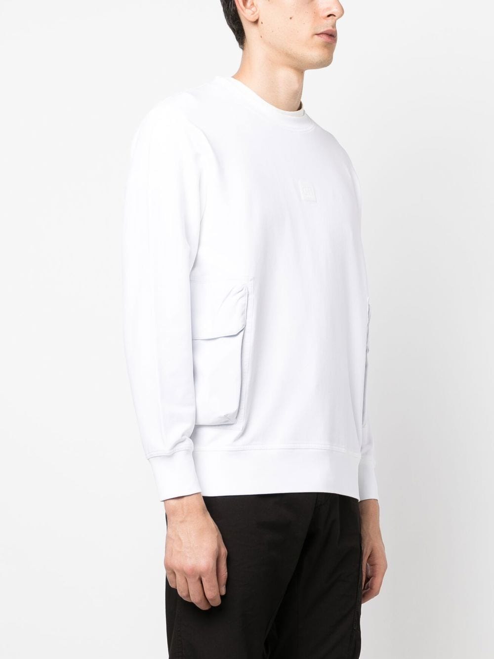 C.P. COMPANY METROPOLIS White Sweater for Men - Premium Knit Pullover for Casual & Streetwear Fashion - Perfect for Urban Outfits and Winter Layering