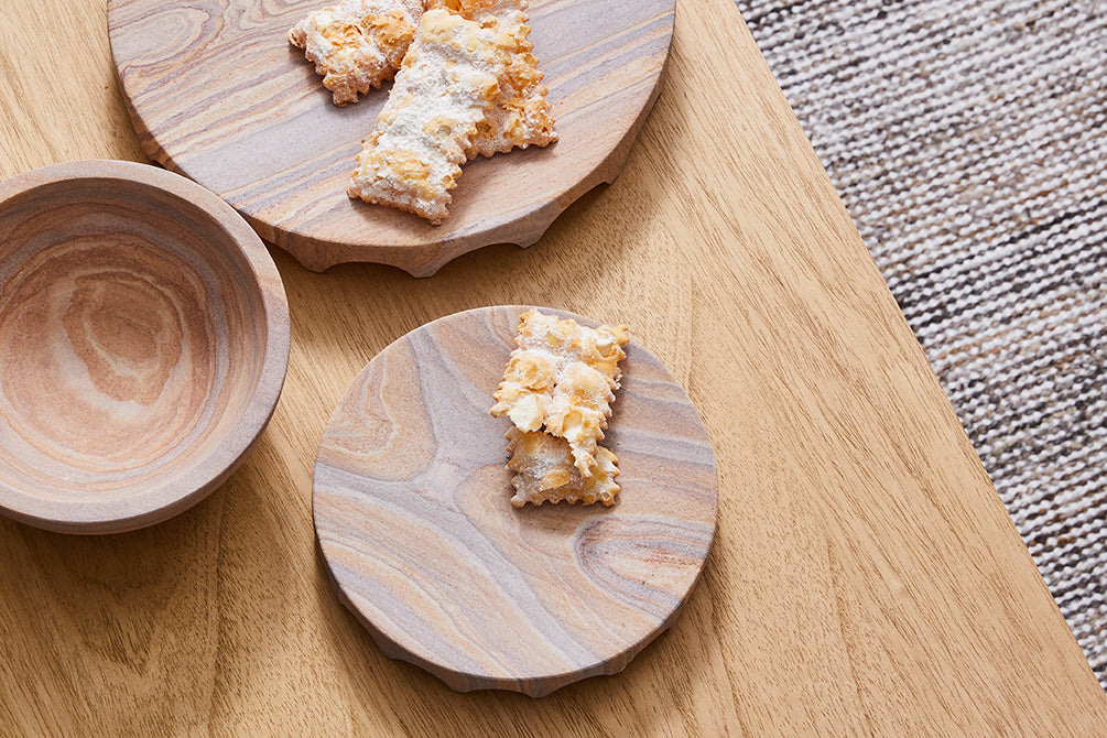 Riley Tray Large 30x30x4cm Rainbow Sandstone Serving Platter - Perfect for Entertaining, Party Snacks, and Home Decor