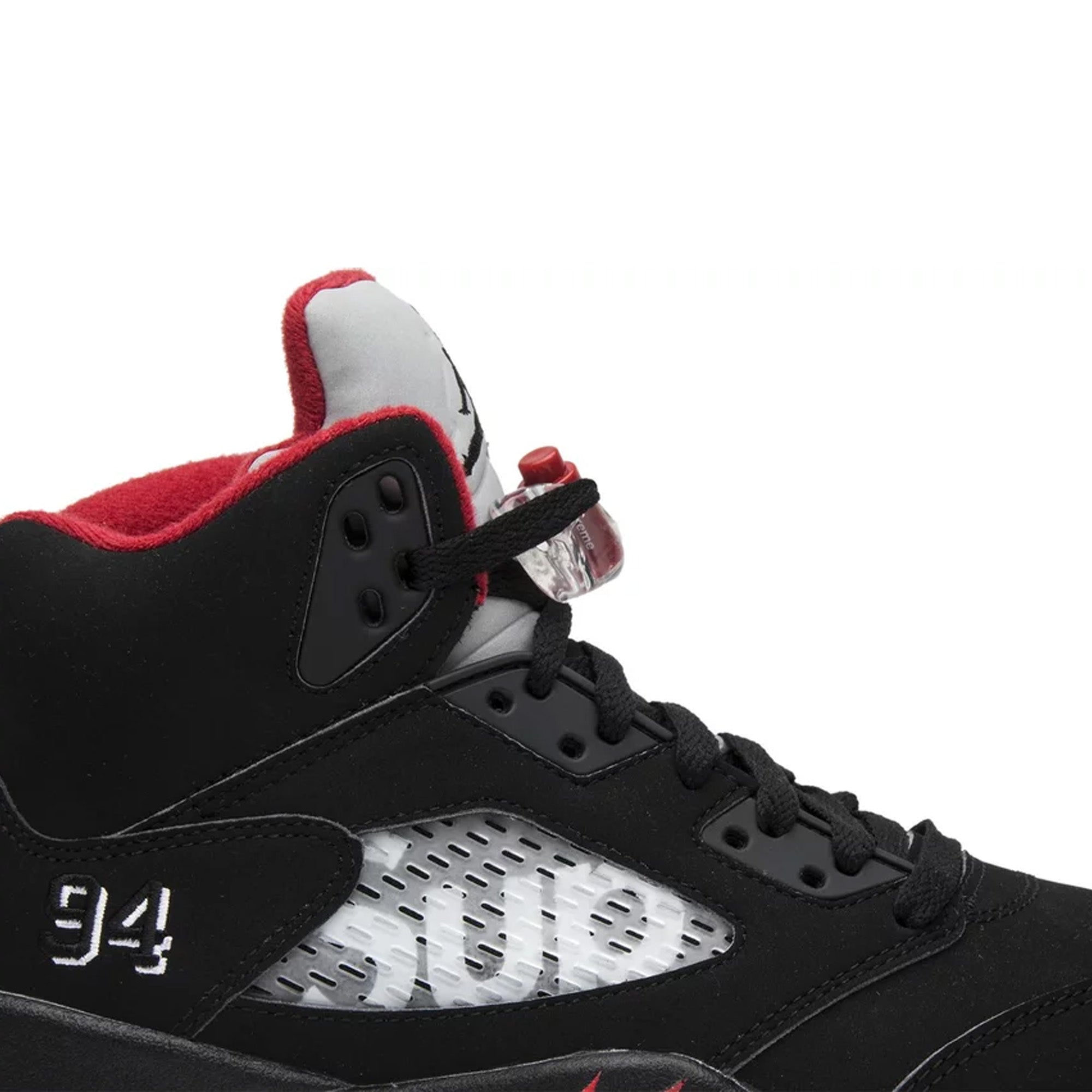 Air Jordan 5 Retro x Supreme 'Black' Sneakers (2015) - Men's Basketball Shoes for Streetwear & Sneaker Collectors