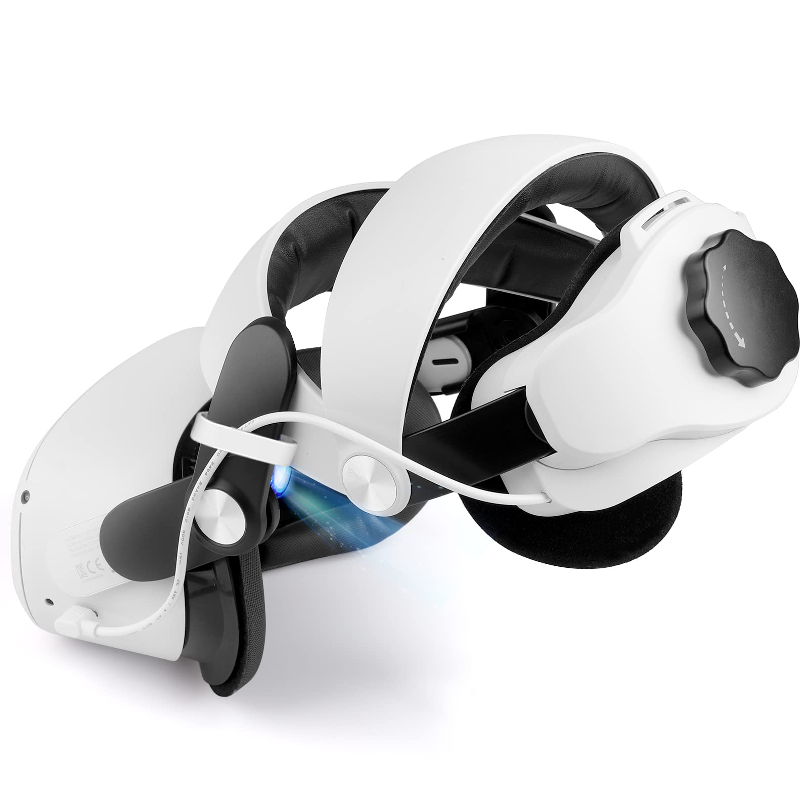 Upgraded NEWENMO Elite Strap with 5300mAh Battery for Oculus Quest 2 - Enhanced Comfort Head Strap VR Accessory to Reduce Head Pressure - Perfect for Extended Gaming, VR Movies & Immersive Experiences