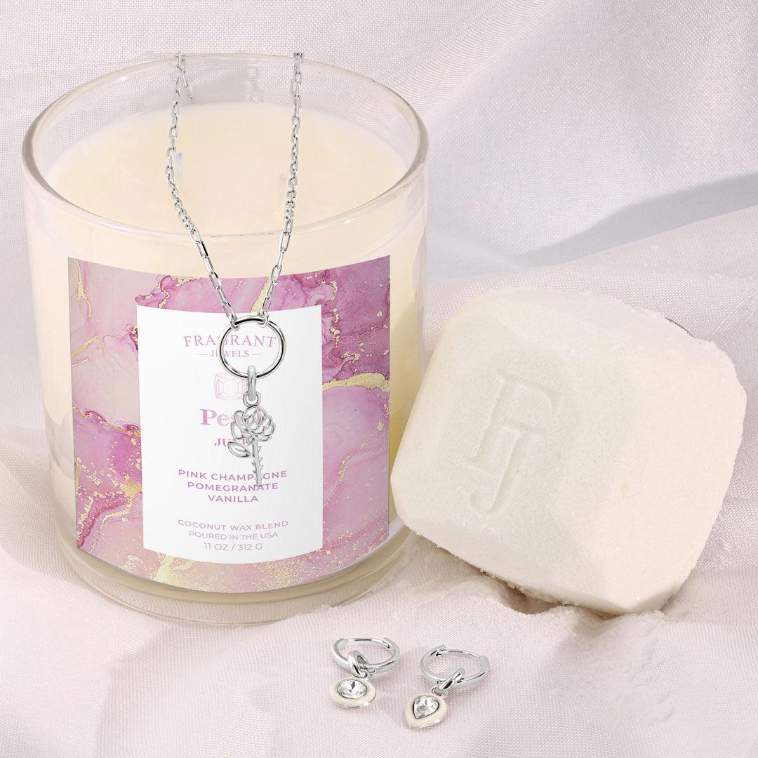 November Topaz Birthstone Charm Jewel Candle - Handmade Gemstone Necklace for Birthdays & Special Occasions - Perfect Gift for Women, Mothers & Friends