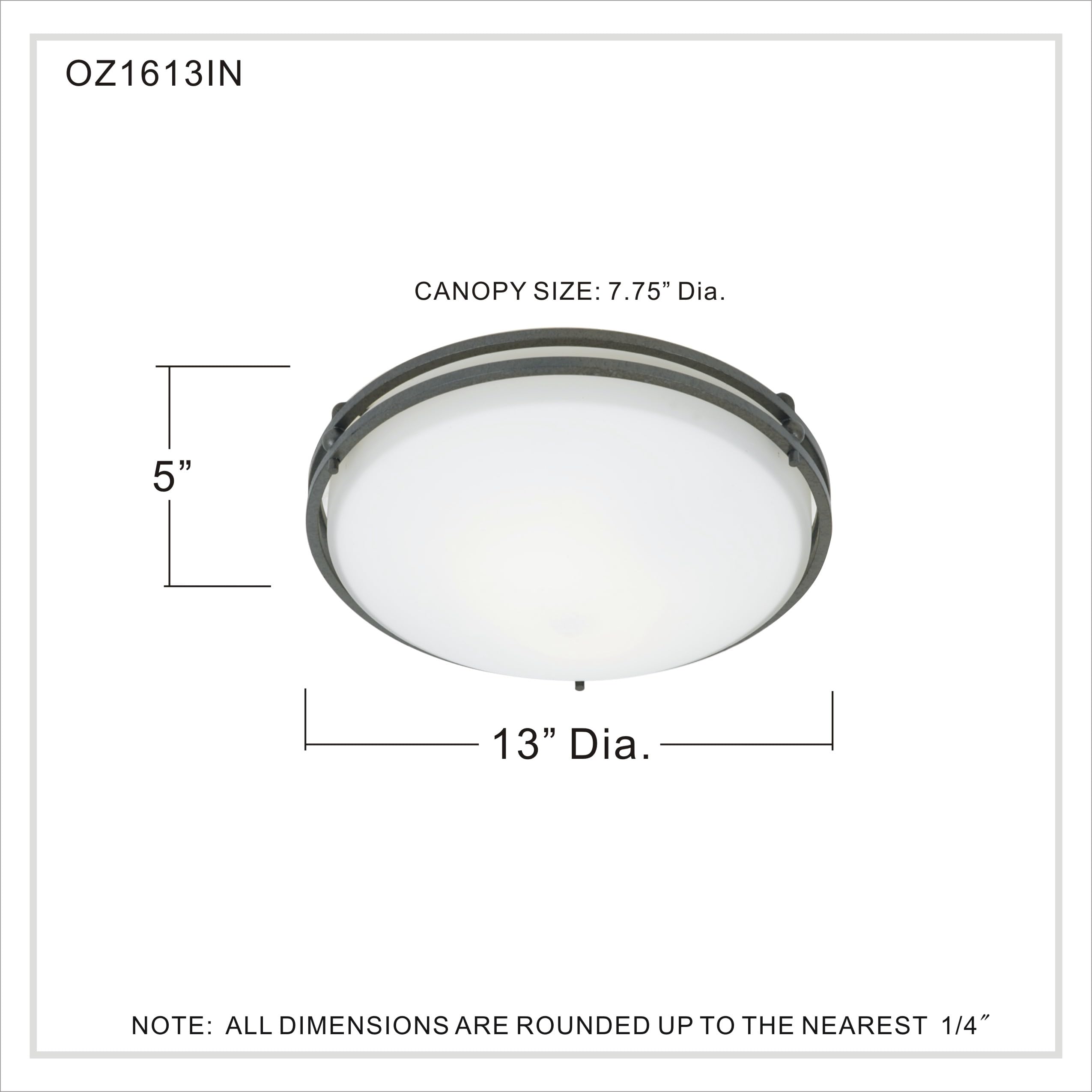 Quoizel Ozark 2-Light Iron Gate Flush Mount Ceiling Light Fixture - Rustic Farmhouse Lighting for Entryway, Hallway & Bedroom